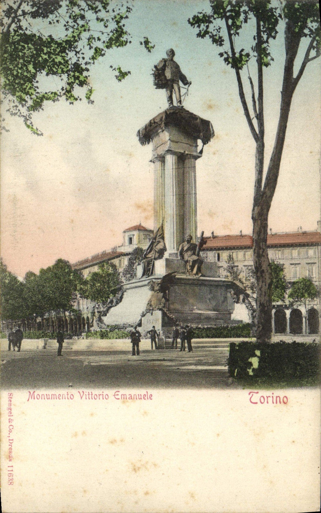 POSTAL Torino Monumento Vittorio Manuel de la VENDIMIA