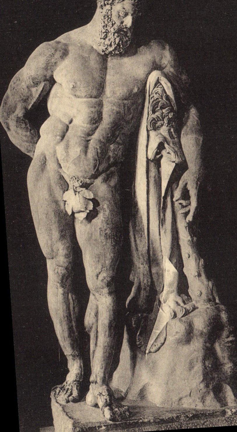 D farnese Atene de Napoli Museo Nazionale Ercole Glycon de la POSTAL de la VENDIMIA