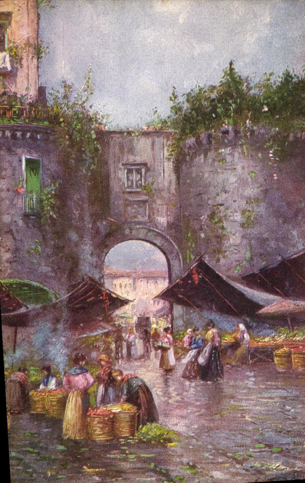 POSTAL Capuana llevado Napoli de la VENDIMIA