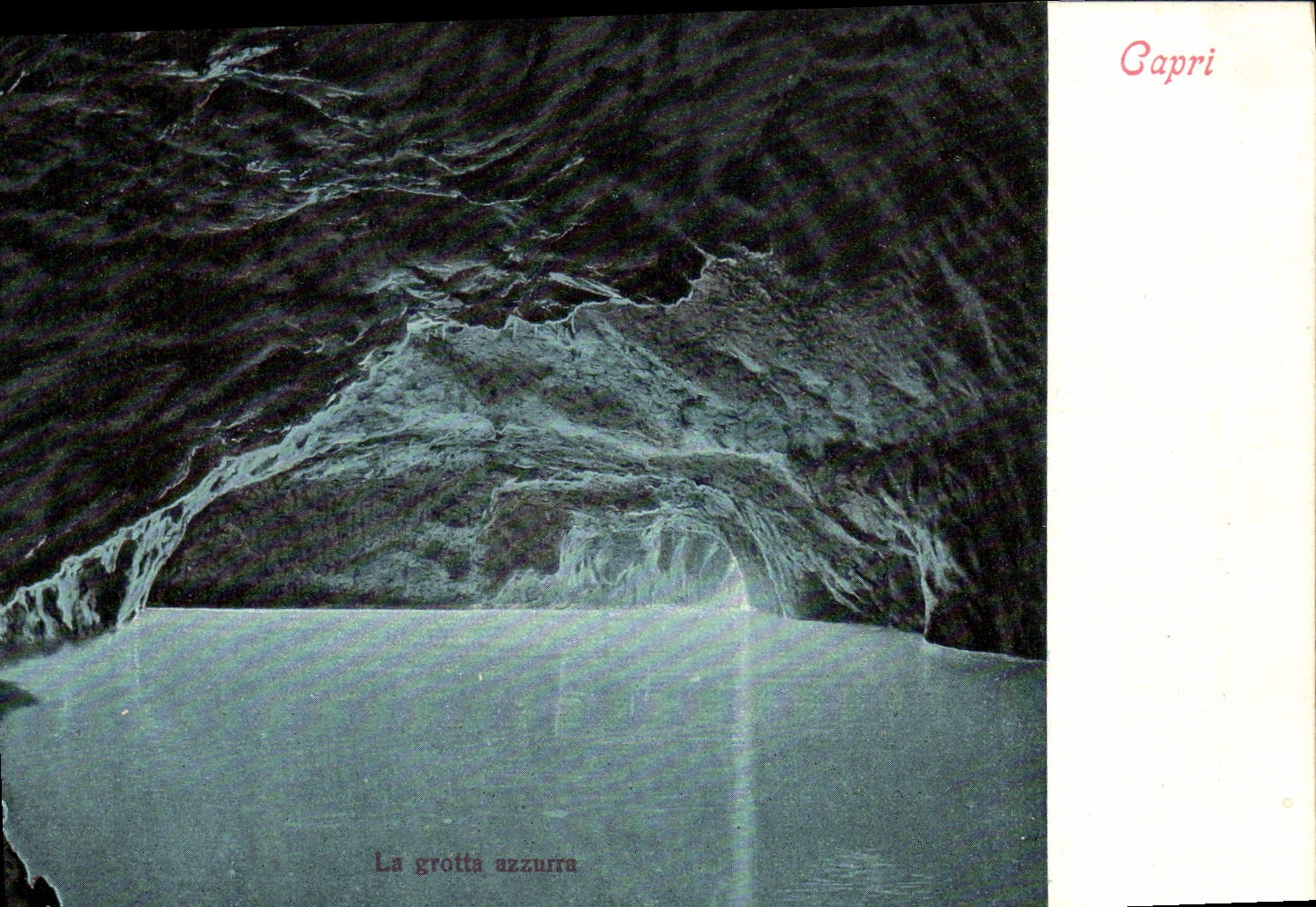 VINTAGE POSTCARD Capri the grotta will azzurra