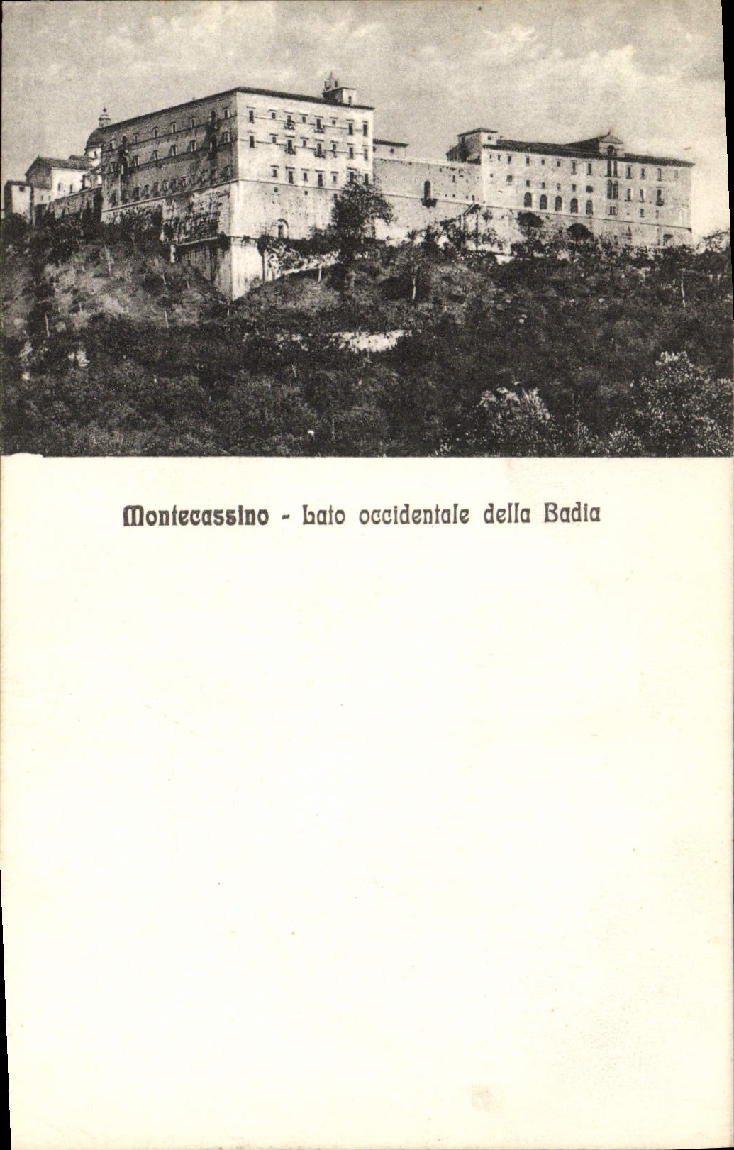 VINTAGE POSTCARD Montecassino Lato Western Della Badia
