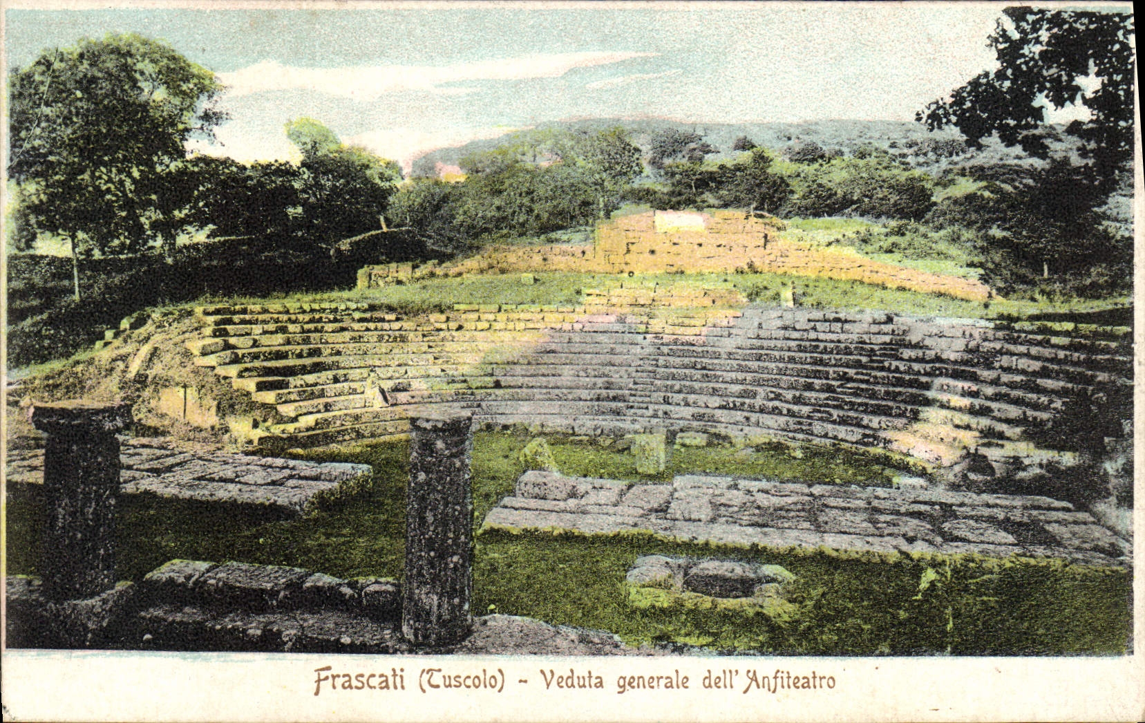 CPA Frascati Tuscolo Veduta Generale Dell'Anfiteatro