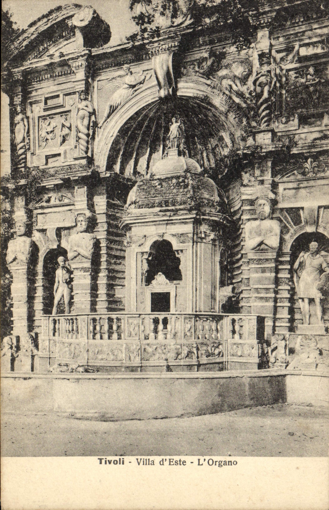 VINTAGE POSTCARD Tivoli Villa D' Este Organo