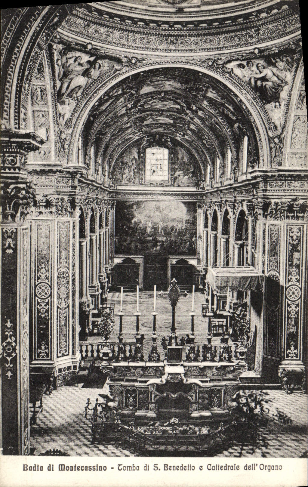 CPA Badio Di Montecassino Tomba Di S Benedetto E Cattedrale Dell'Organo