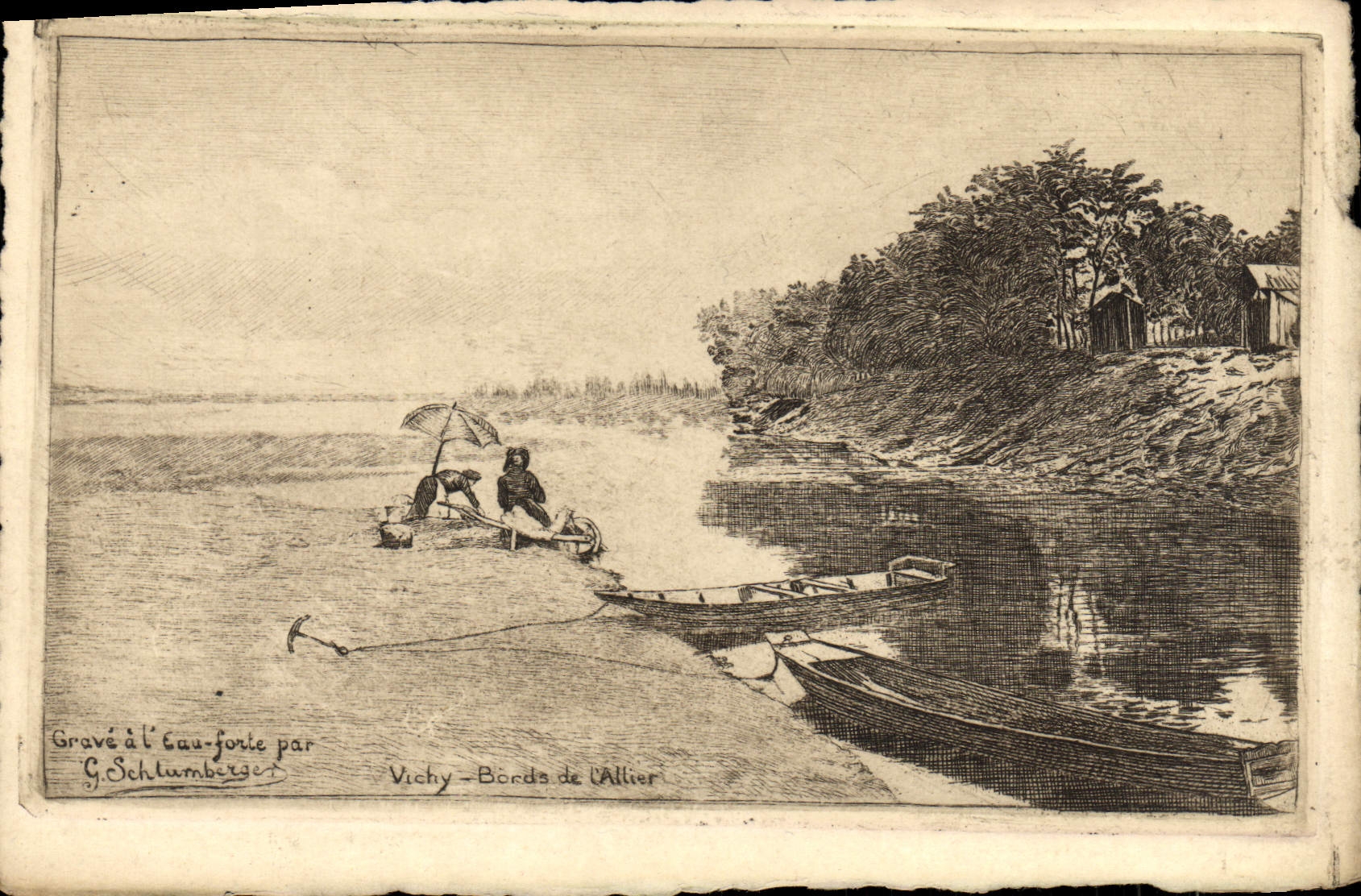 CPA Vichy Bords De L'Allier