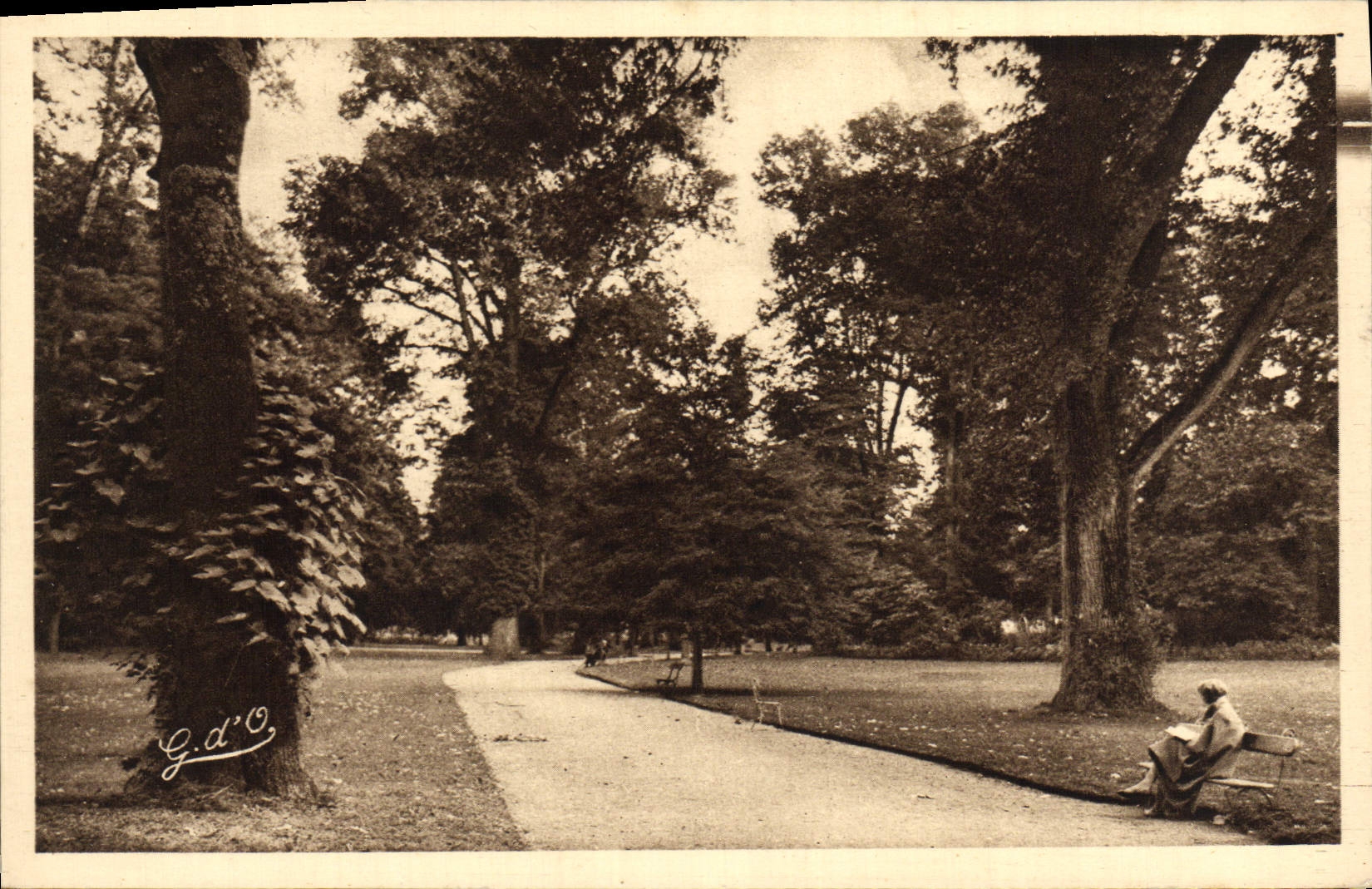 CPA Vichy Allee Dans Les Grands Parcs