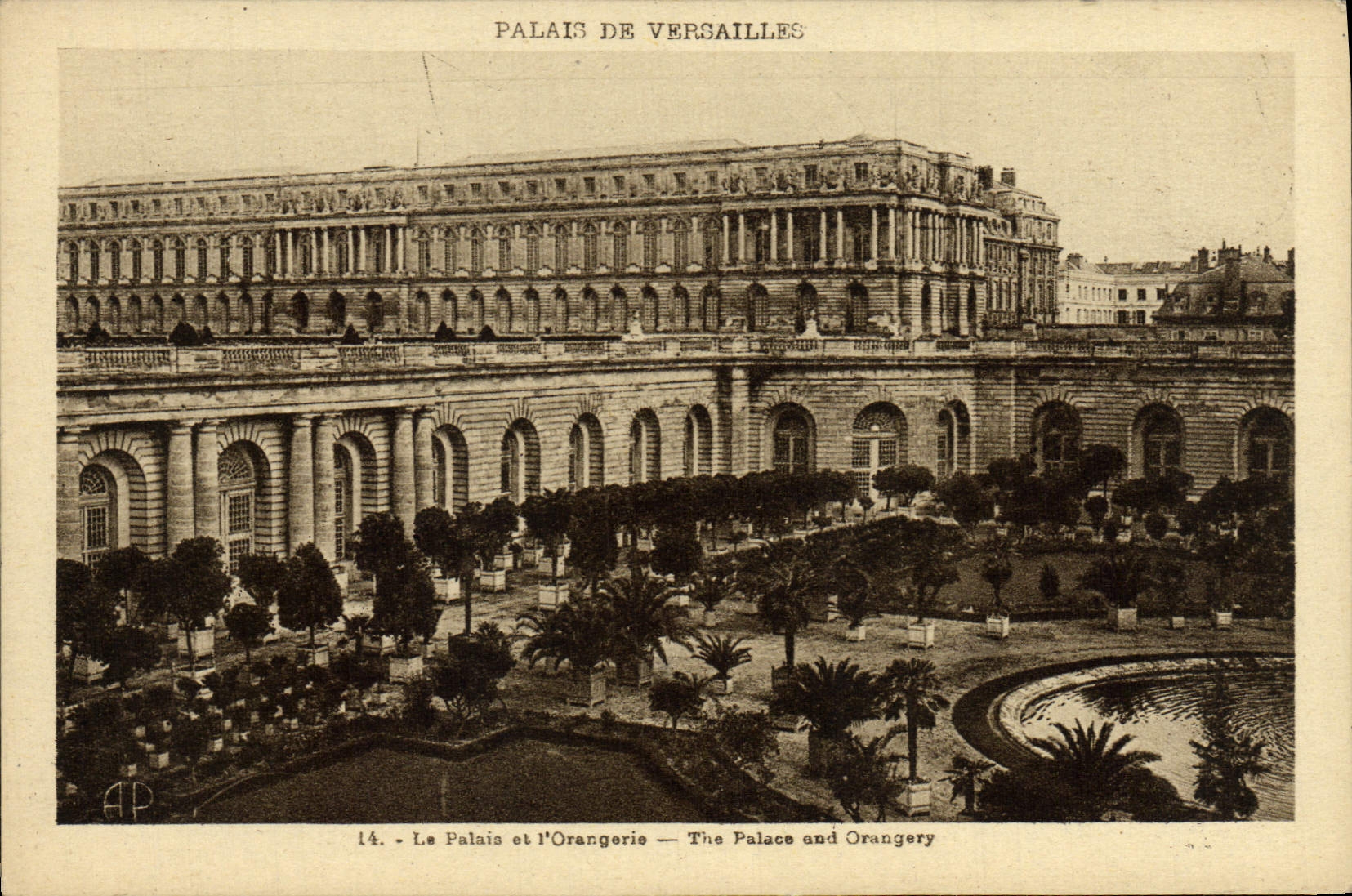 CPA Palais De Versailles Le Palais Et l'Orangerie