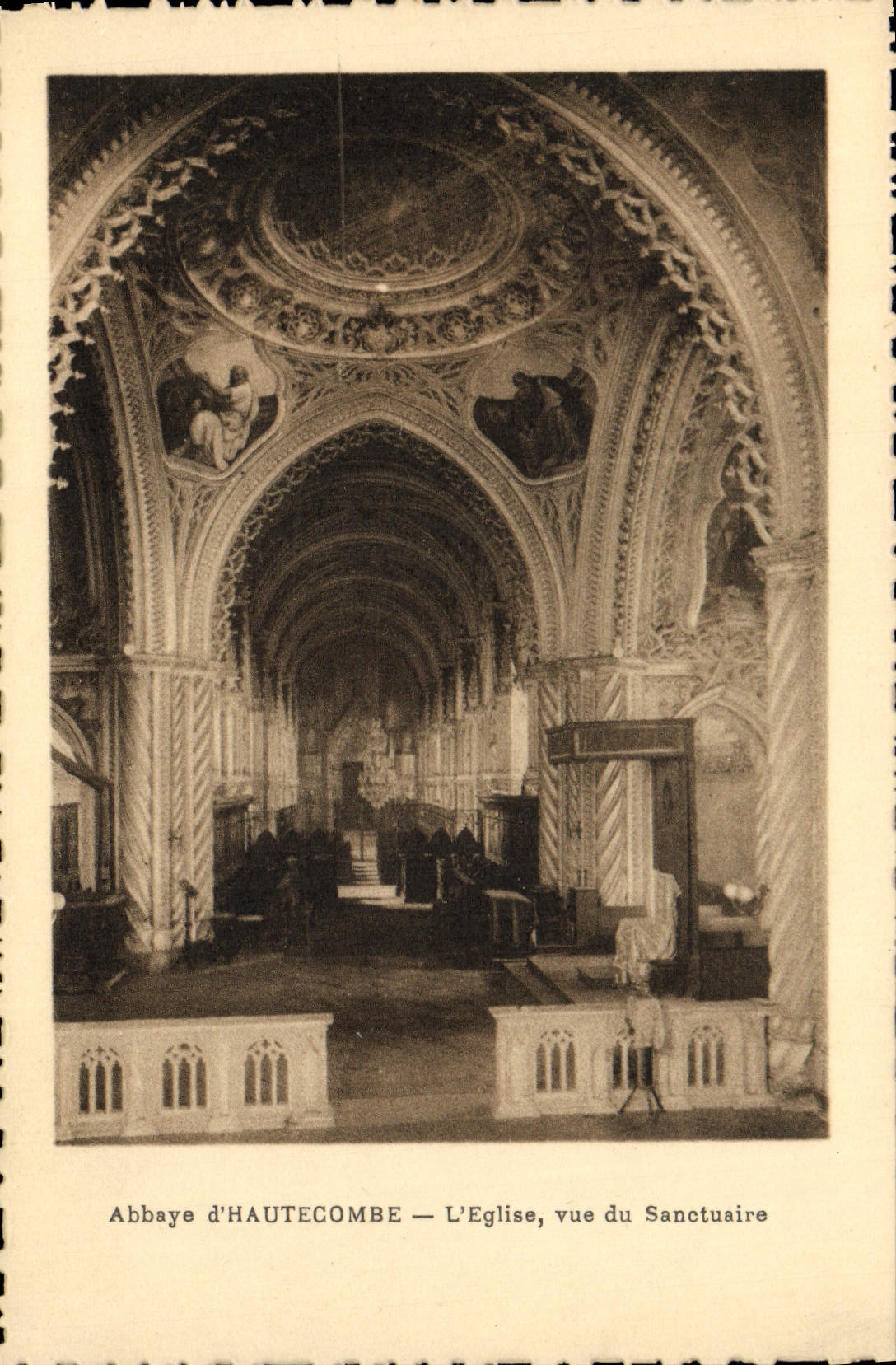 VINTAGE POSTCARD Abbey D' Hautecombe the Church Seen Of the Sanctuary