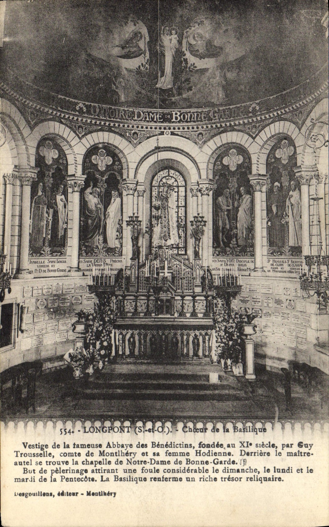 CPA Longpont Choeur De La Basilique