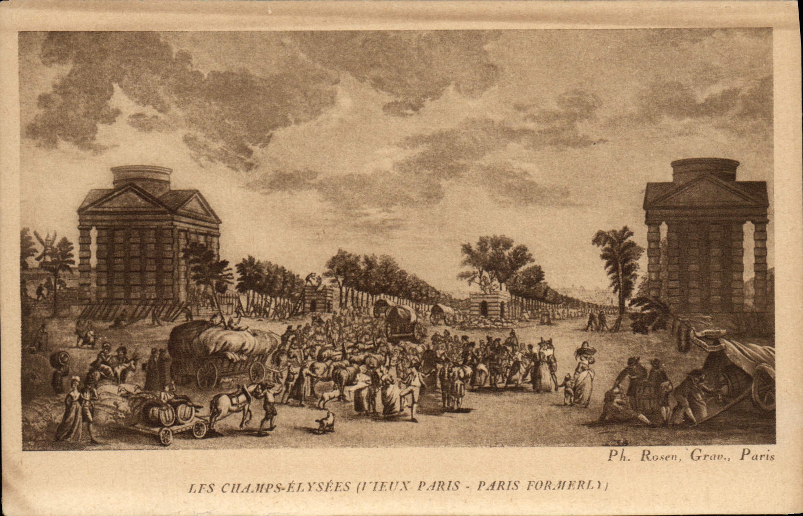 CPA Les Champs Elysees Vieux Paris 