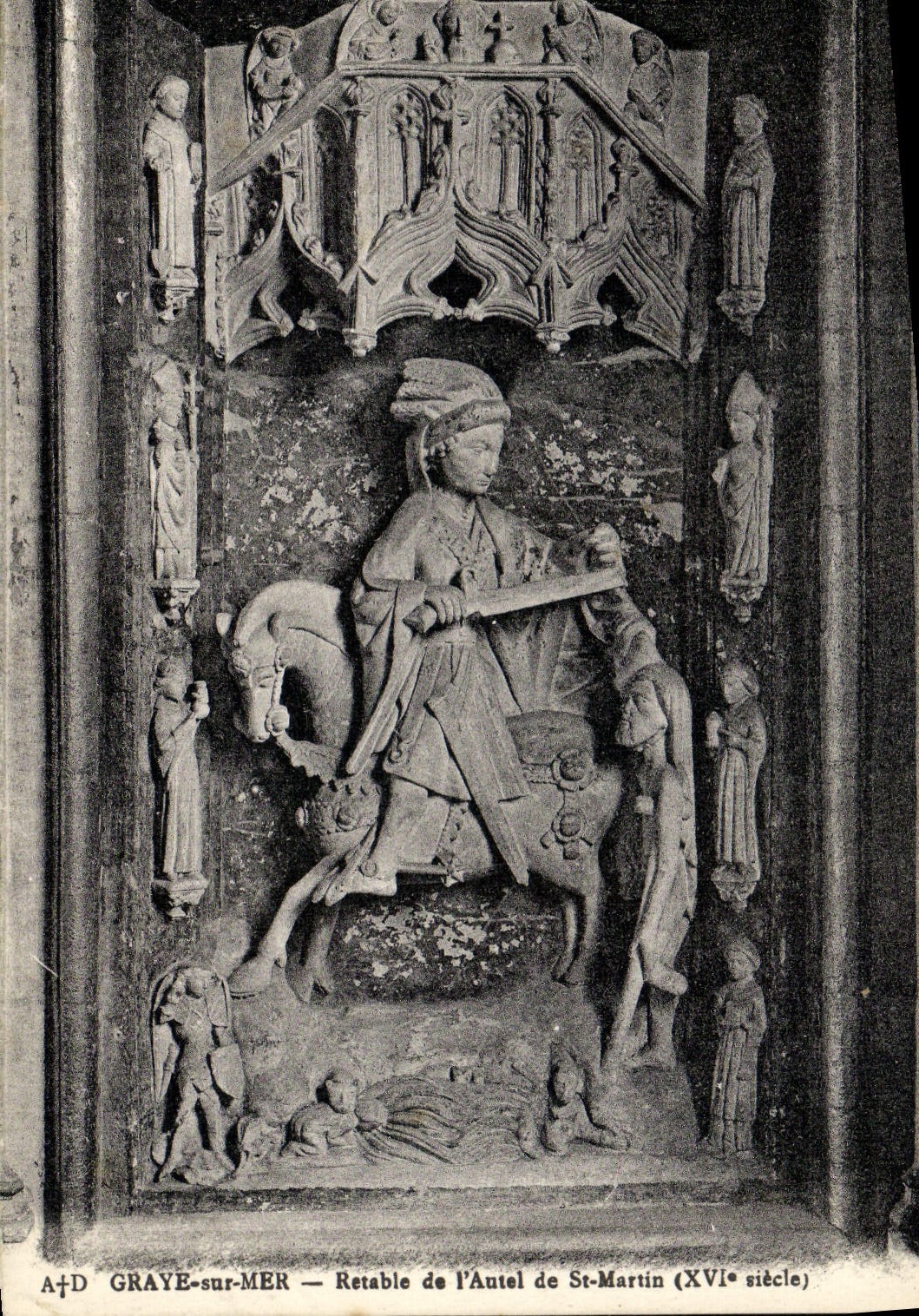 CPA Graye Sur Mer Retable De l'Autel De St Martin