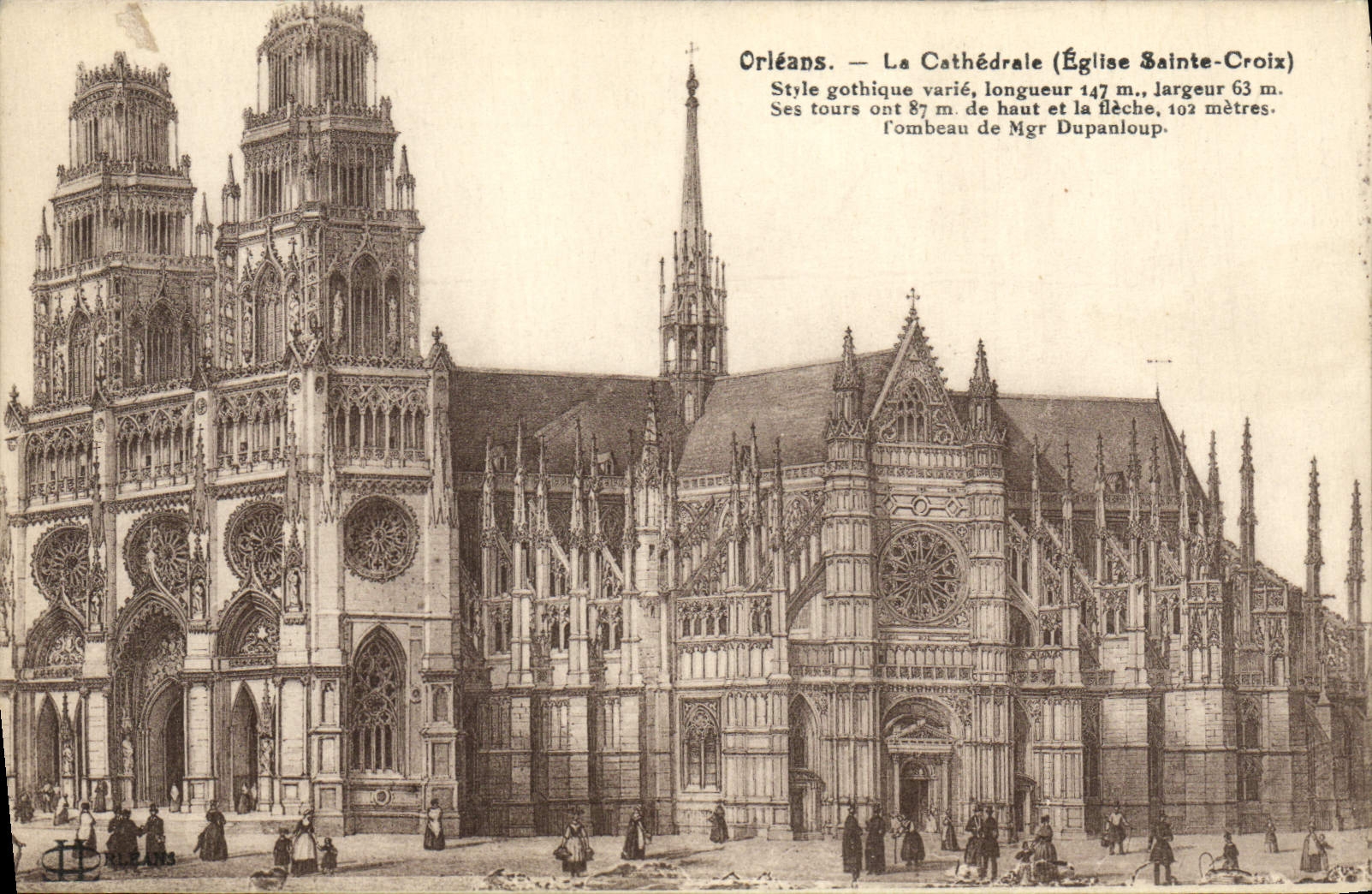 CPA Orleans La Cathedrale Eglise Ste Croix 