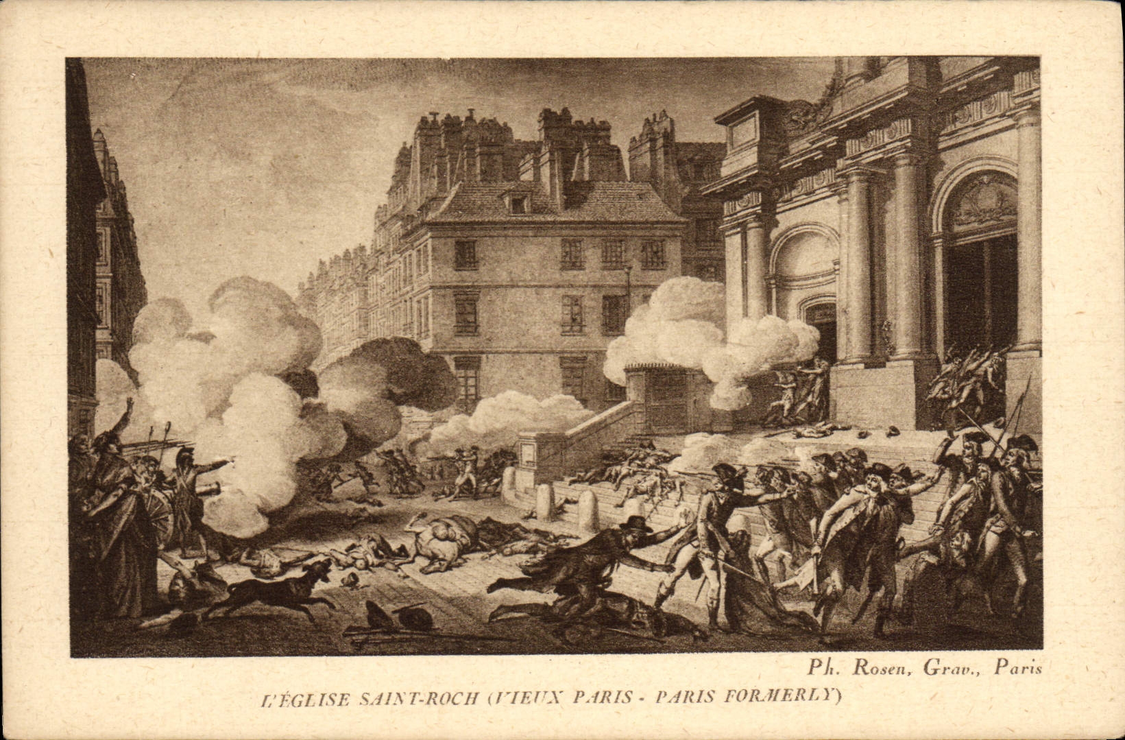 VINTAGE POSTCARD the Church Saint Roch Old Paris