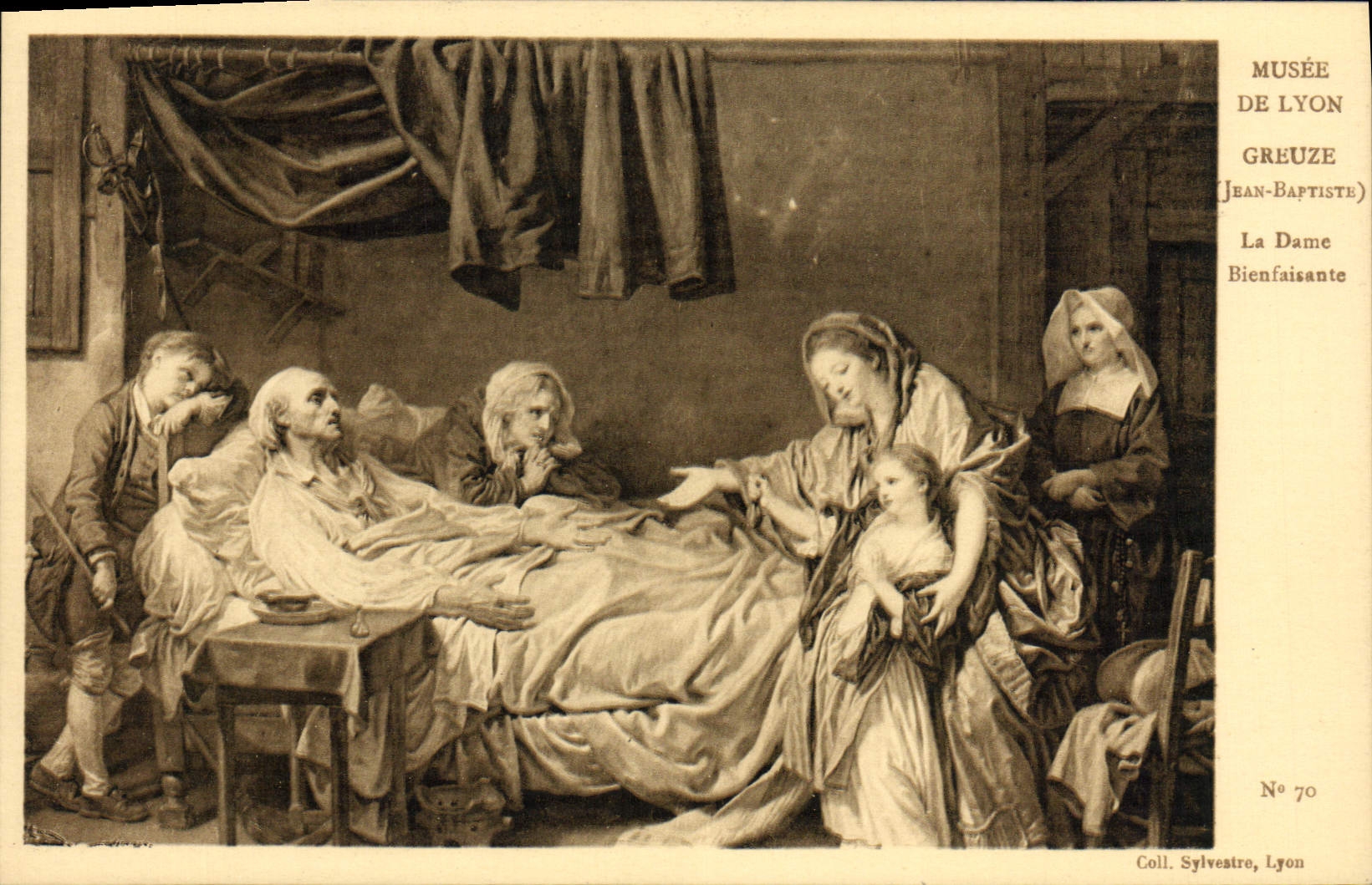 CPA Musee De Lyon Greuze La Dame bienfaisante