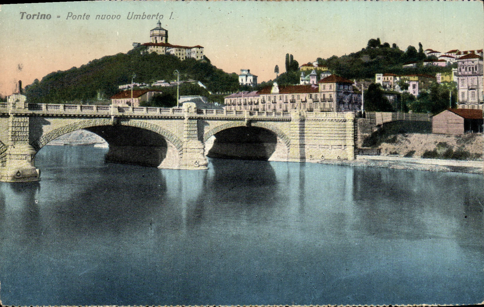 VINTAGE POSTCARD Torino Big shot nuouo Umbert I