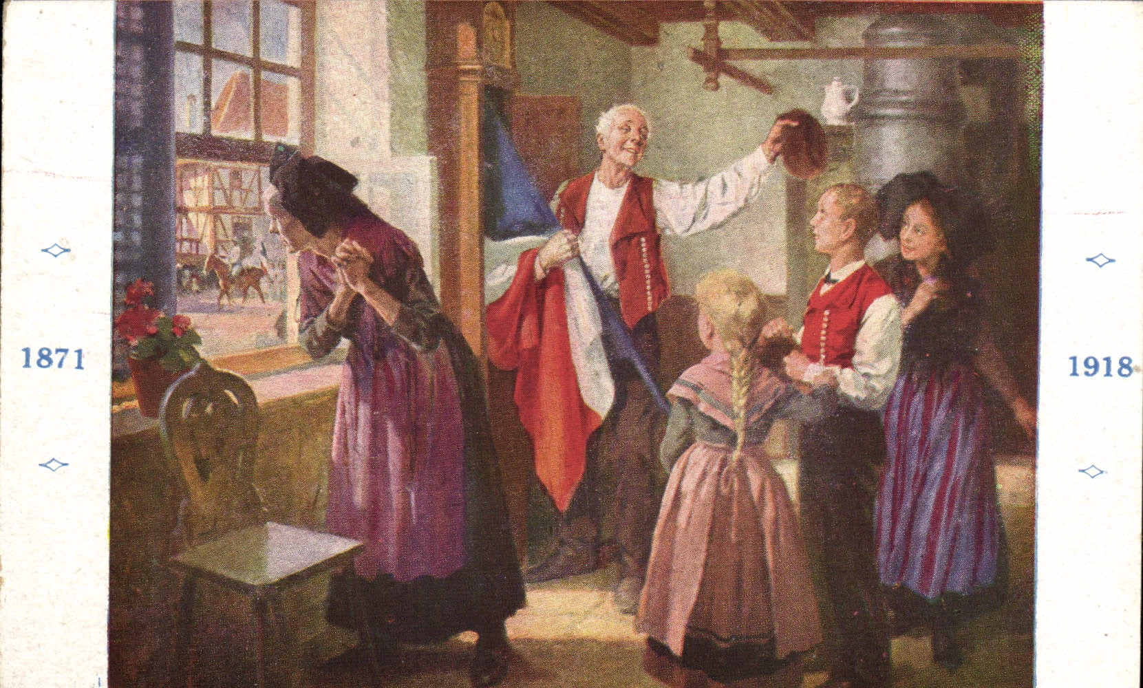 VINTAGE POSTCARD In Alsace Liberee 1871 1918