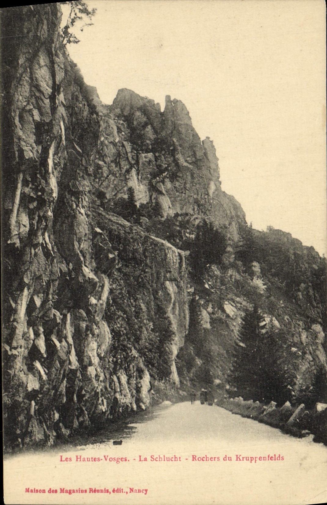 VINTAGE POSTCARD the High Vosges Schlucht Rocks of Kruppenfelds