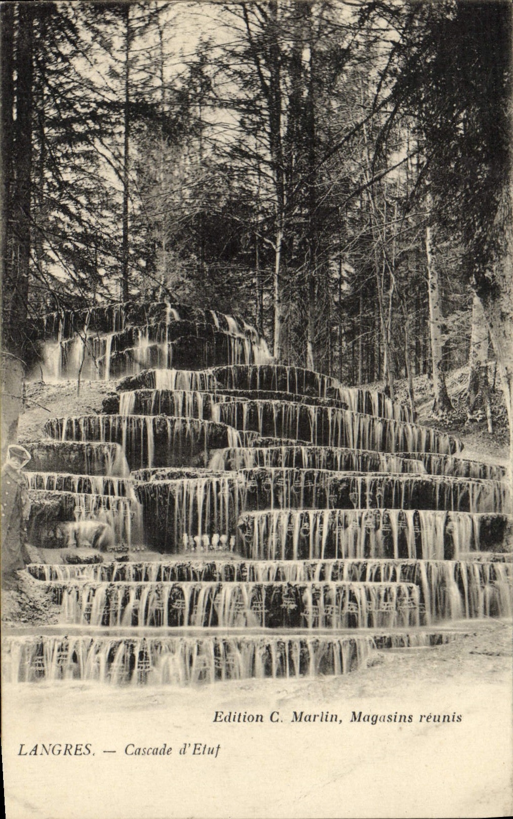 VINTAGE POSTCARD Langres Cascades of Etuf