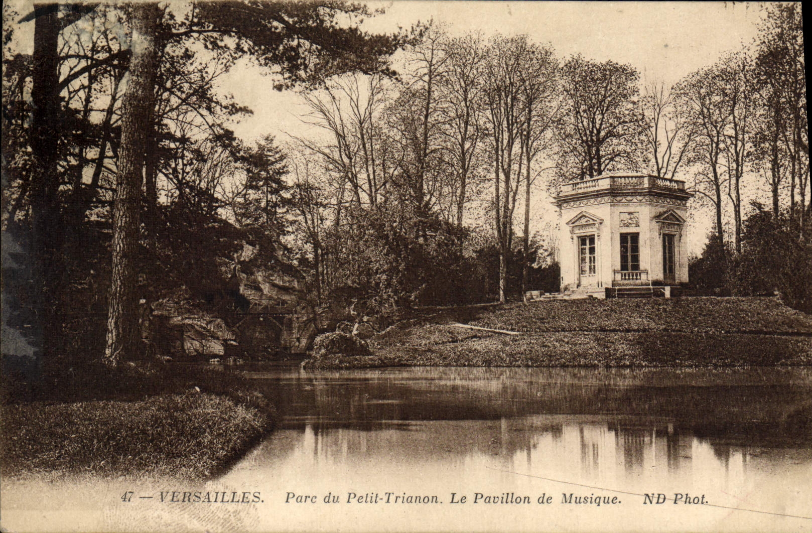 VINTAGE POSTCARD Versailles Park of Small Trianon the House of Music
