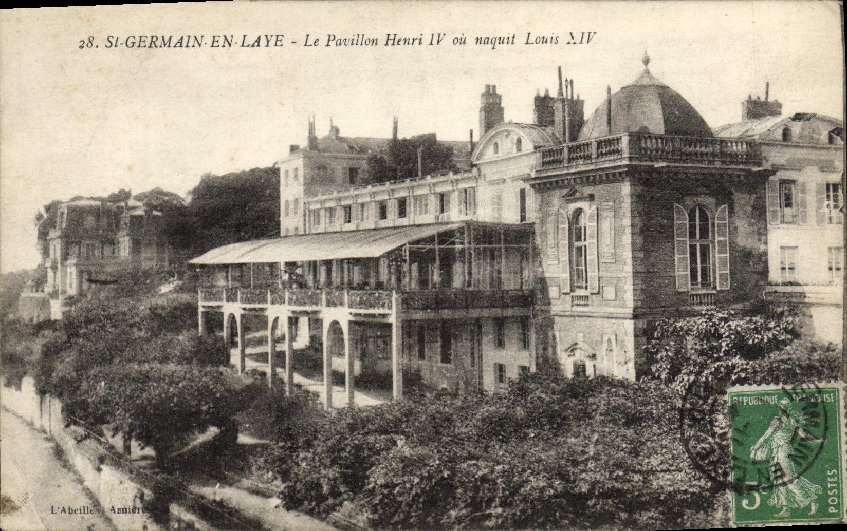 La POSTAL de la VENDIMIA Saint Germain en el martillo de Bush la casa Enrique IV o era Louis XIV nato