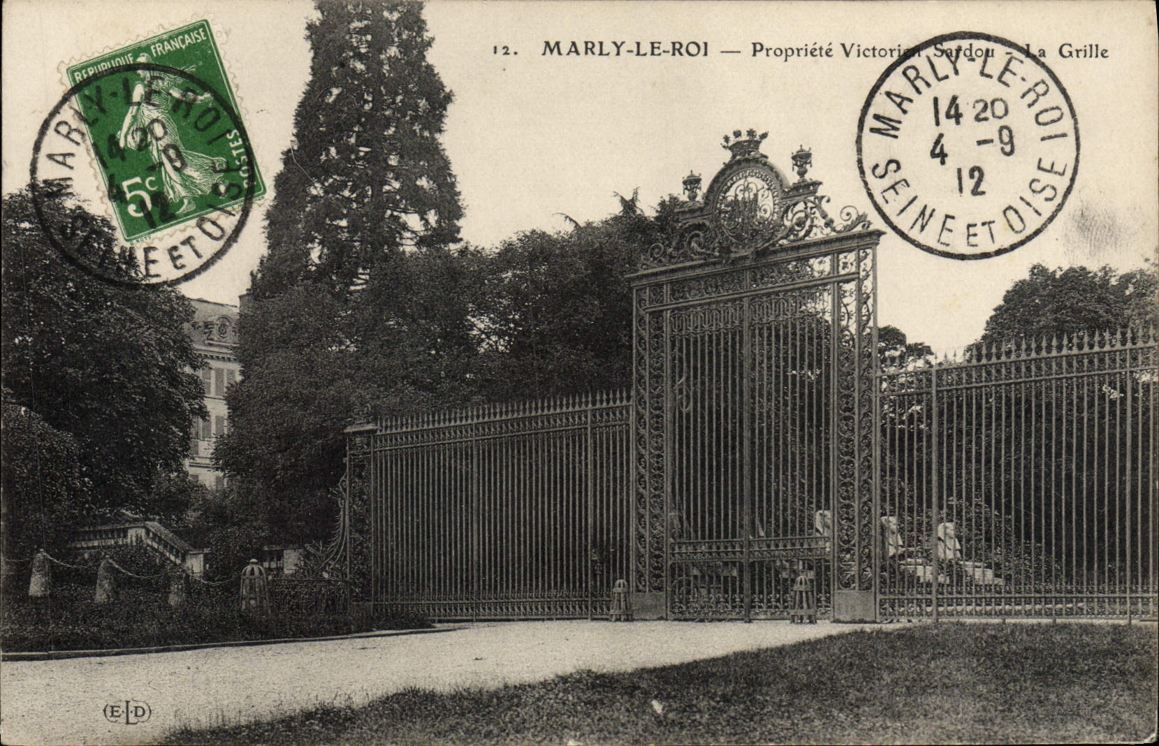 CPA Marley Le Roi Propriete Victorien Sardou La grille