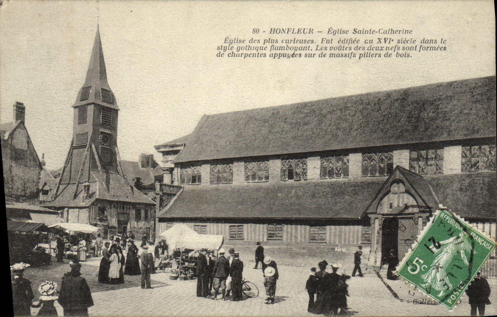 VINTAGE POSTCARD Honfleur Eglise Sainte Catherine Eglise Goes