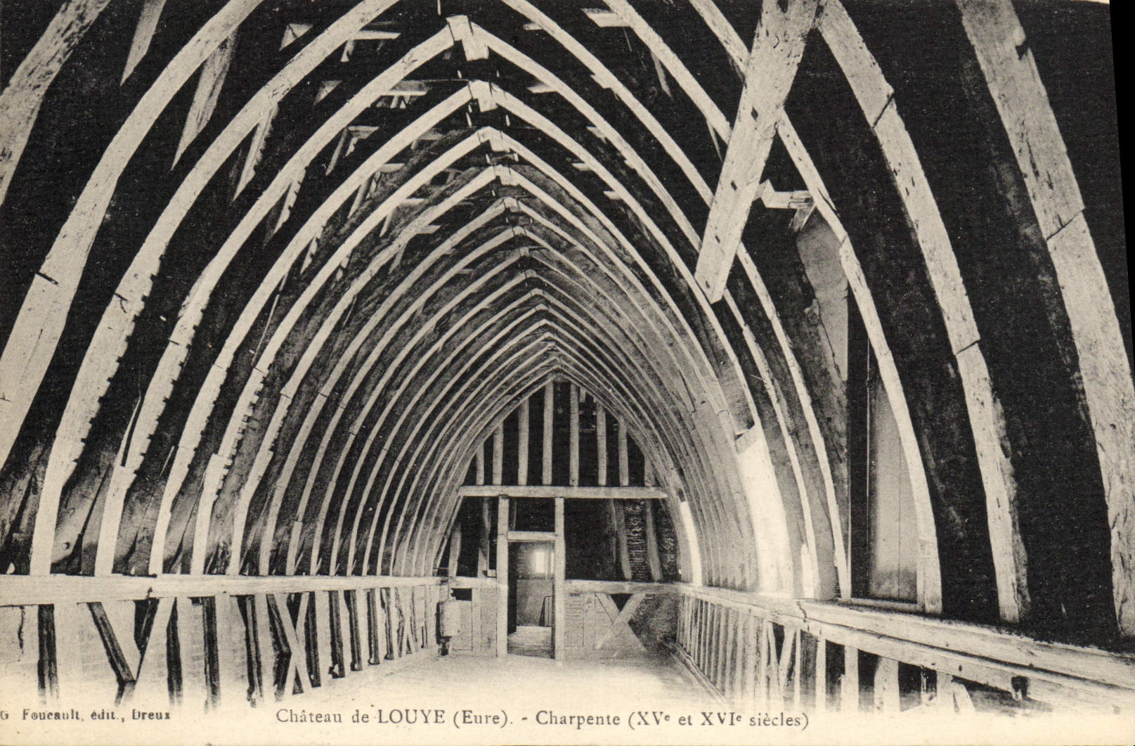 CPA Chateau de Louye Charpente