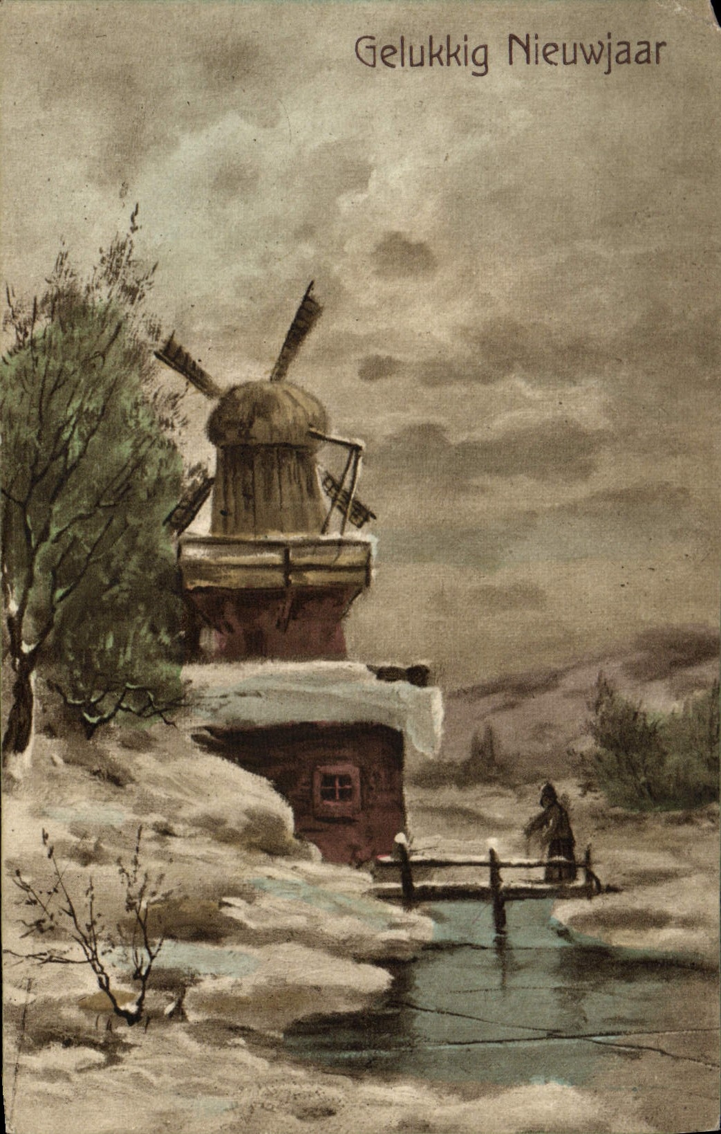 VINTAGE POSTCARD Fantasy Windmill
