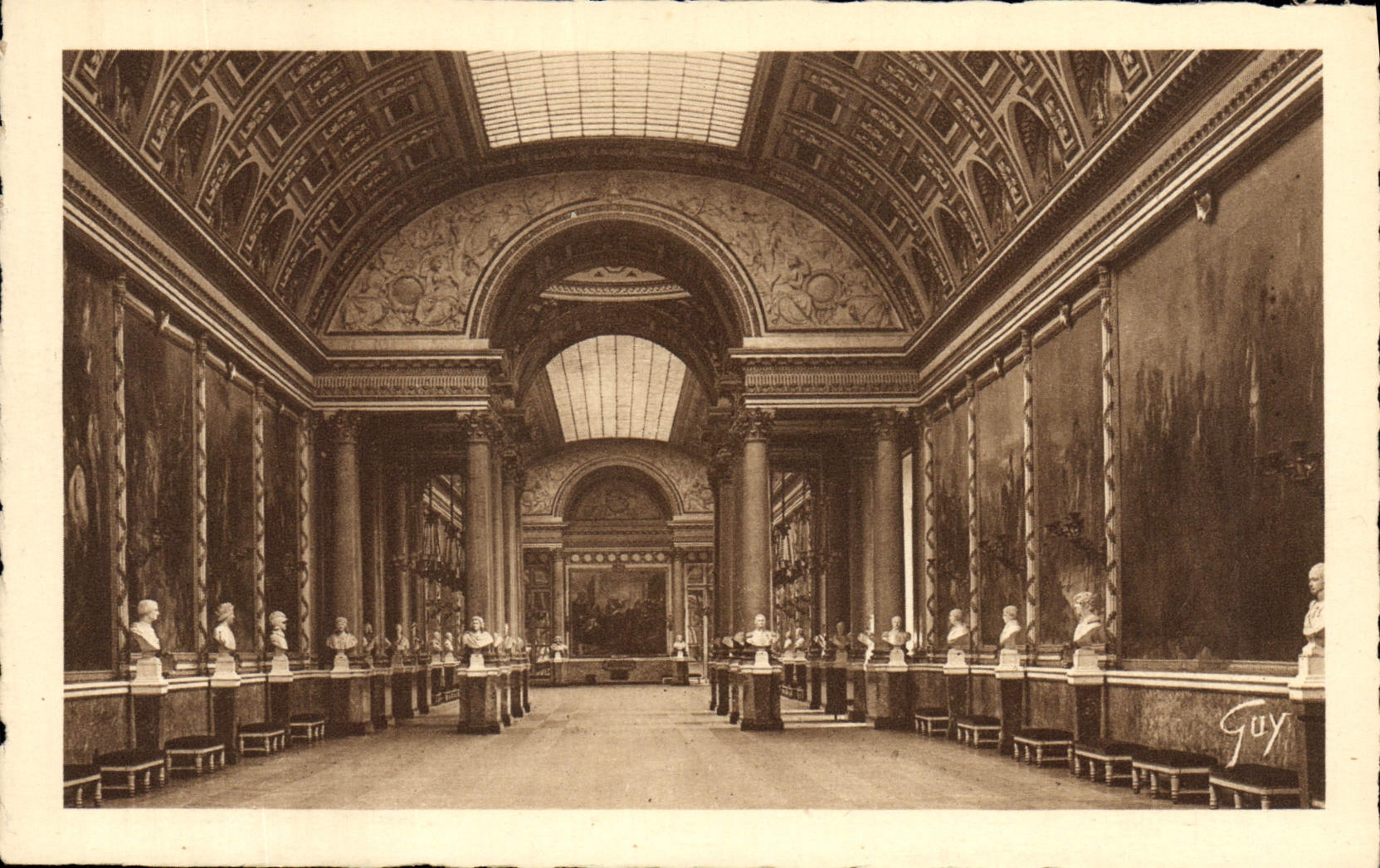 VINTAGE POSTCARD Versailles Castle Gallery of the Battles