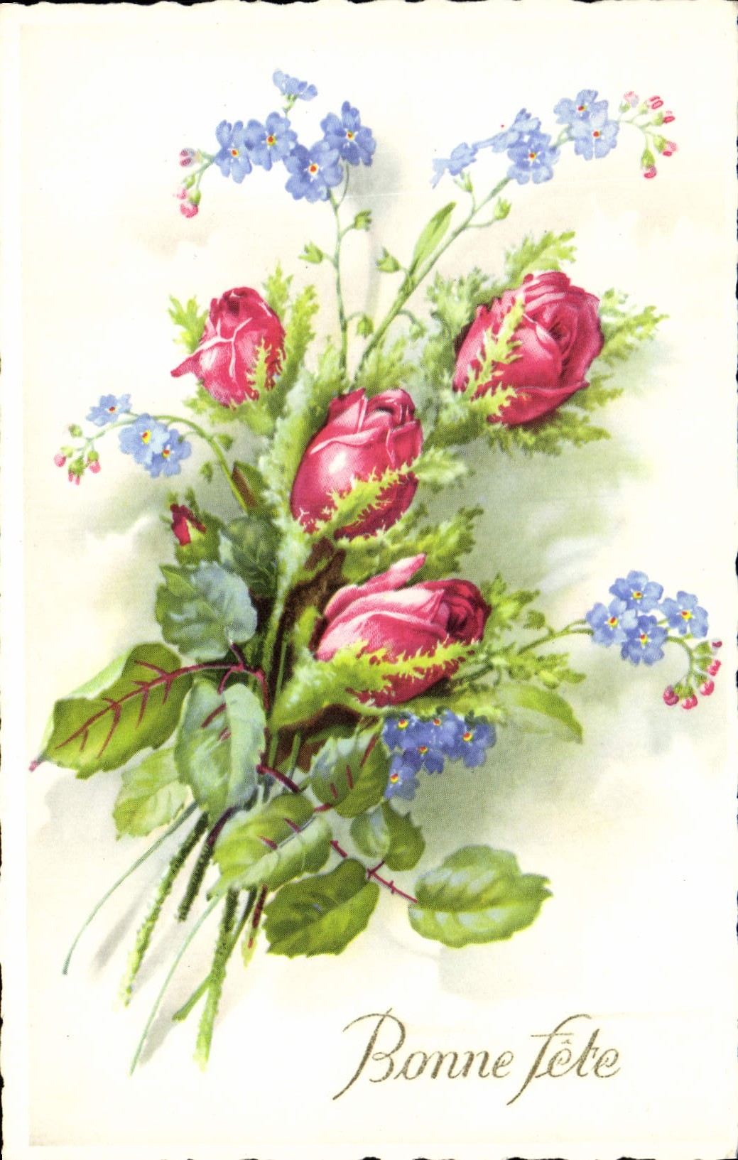 CPA Bonne Fete Fleurs