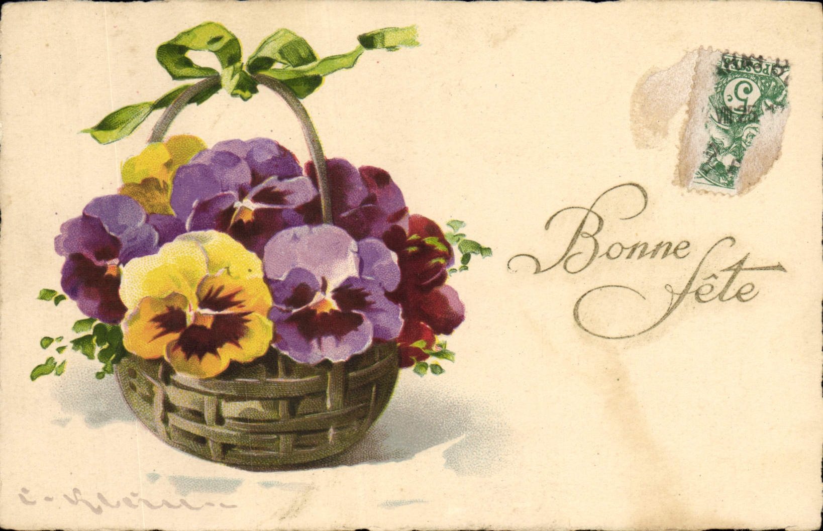 CPA Bonne Fete Fleurs