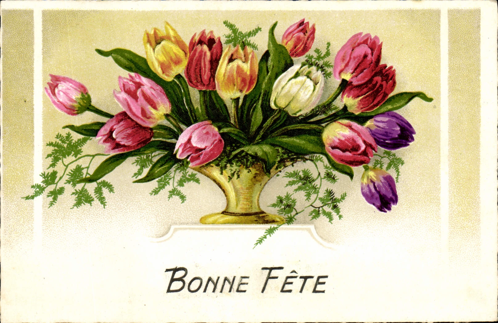 CPA Bonne Fete Fleurs
