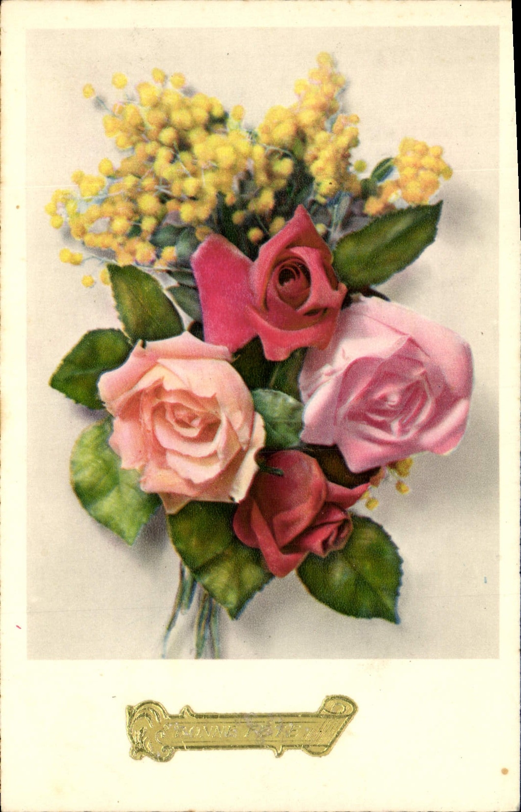 CPA Bonne fete Fleurs