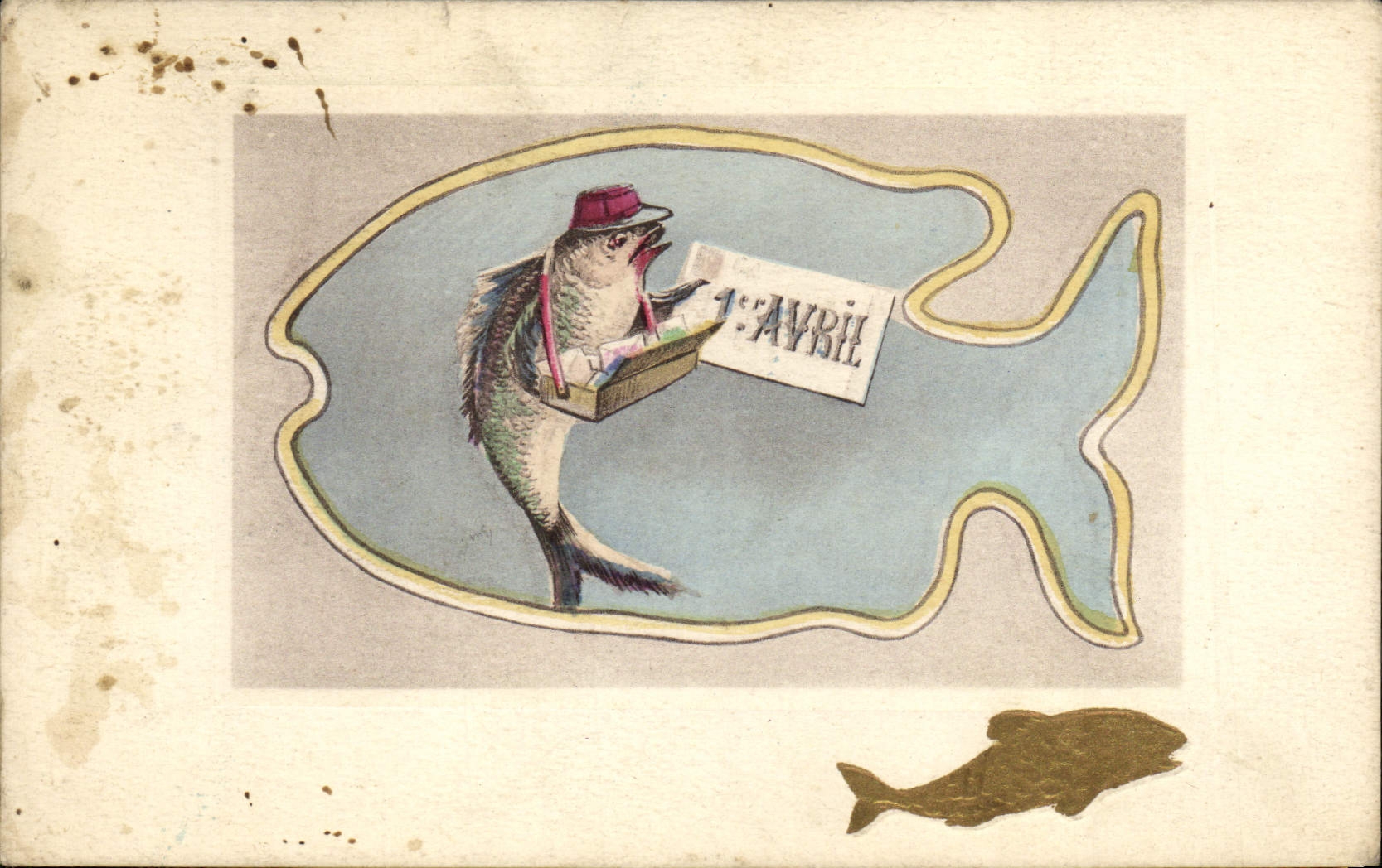 CPA 1er Avril Poisson 