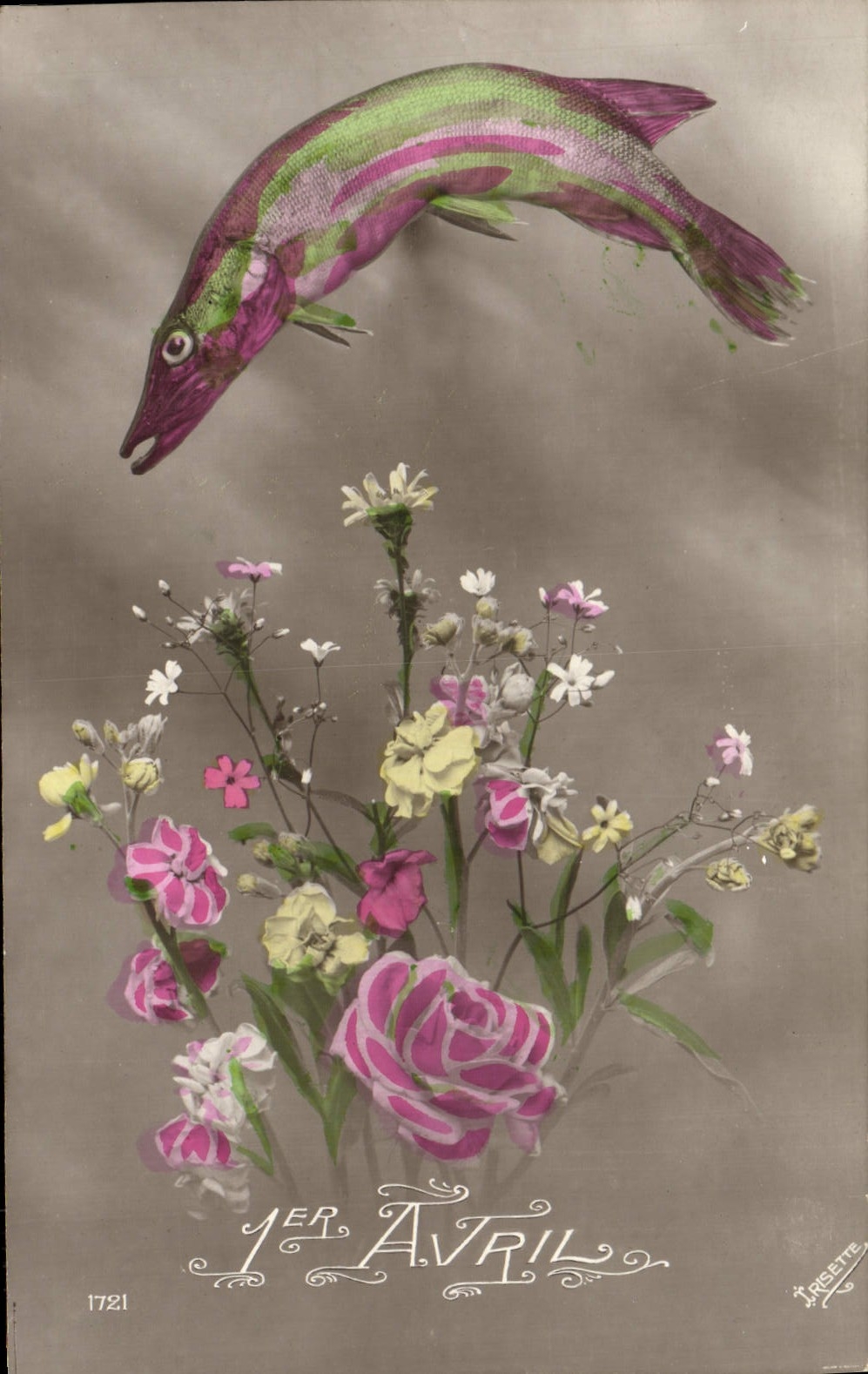 CPA Fantaisie 1er Avril Poisson 