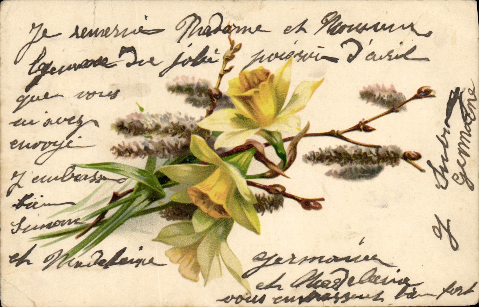 CPA Fantaisie Fleurs