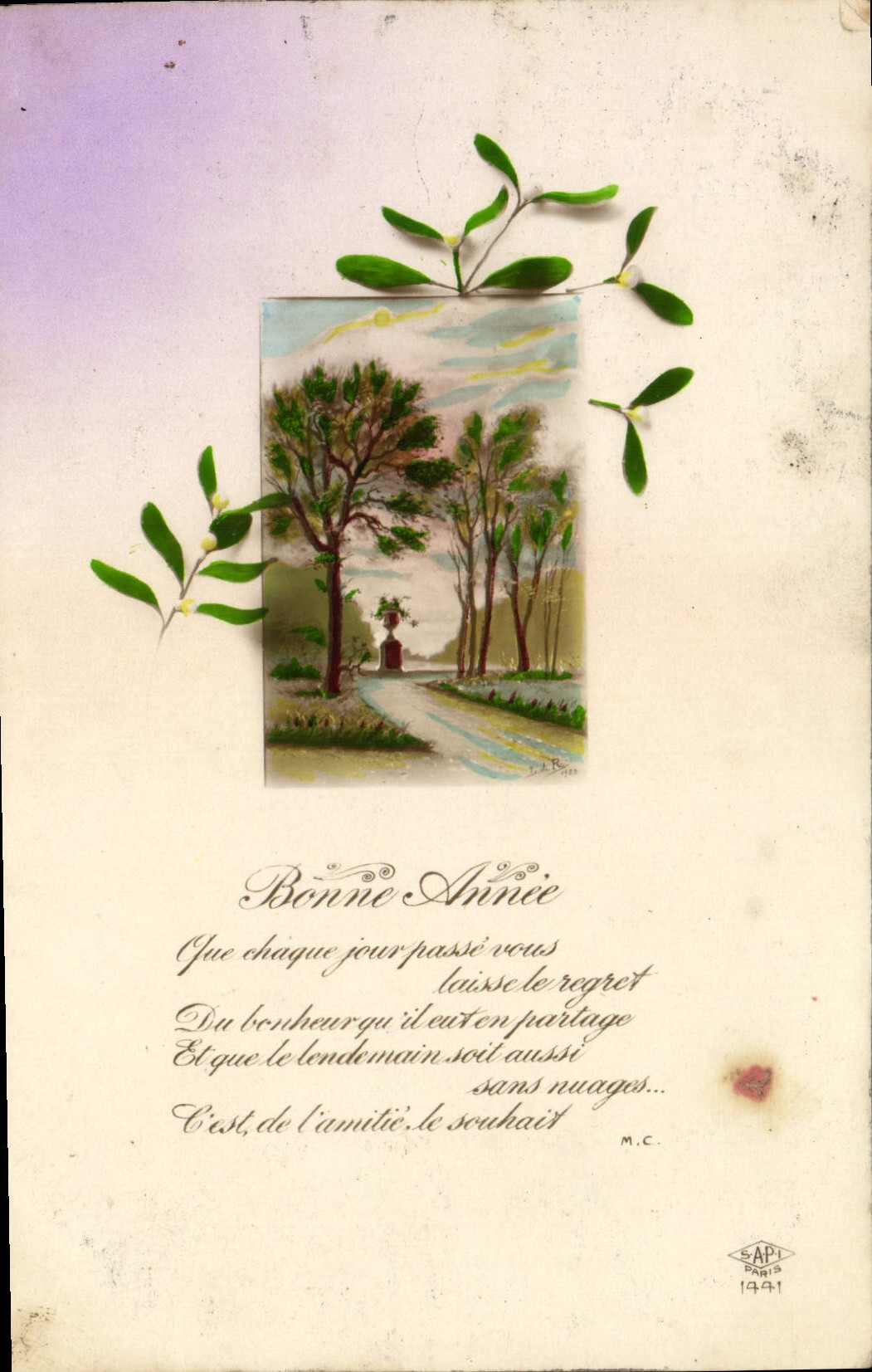 CPA Fantaisie Bonne annee