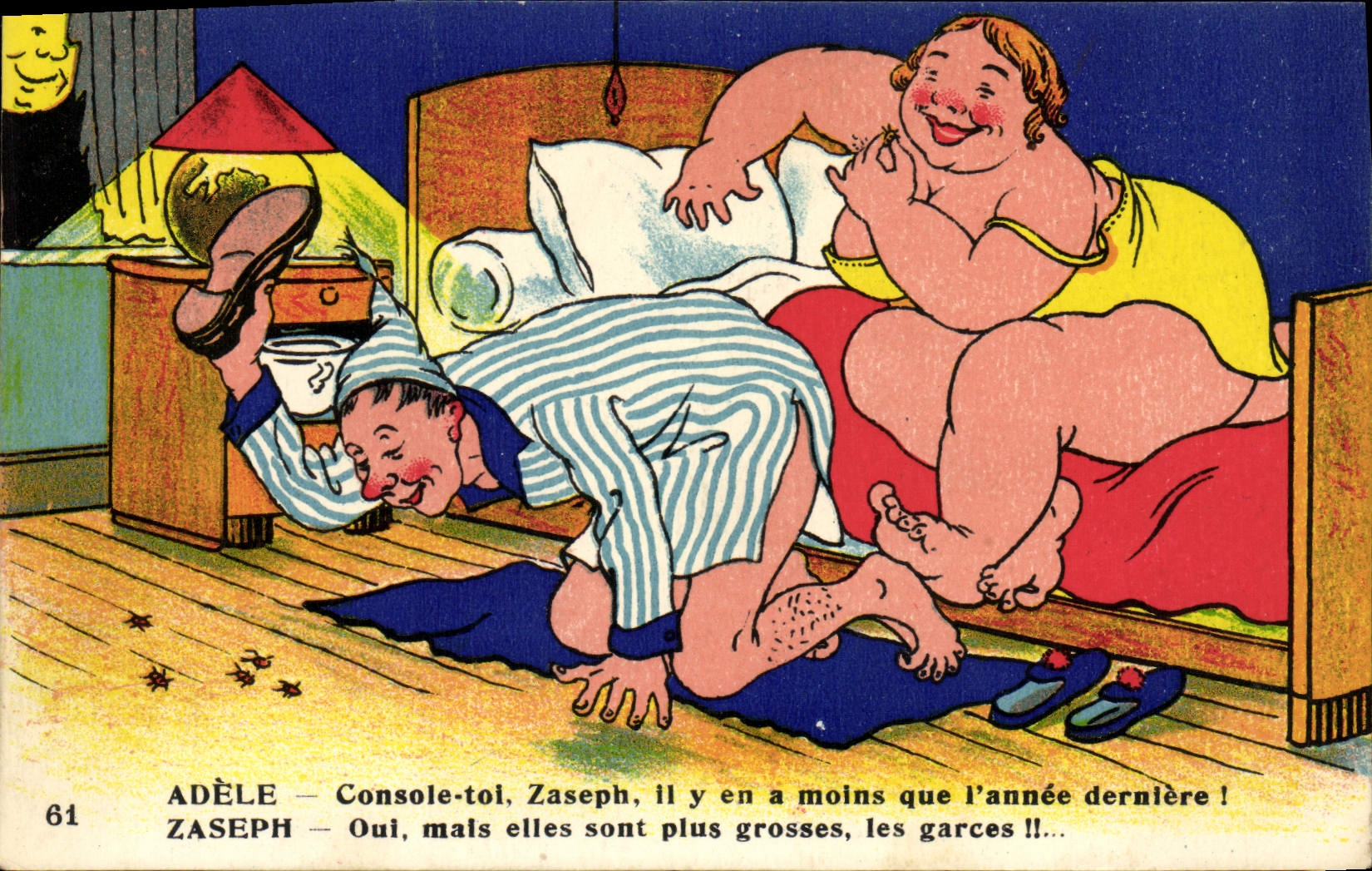 VINTAGE POSTCARD Fantasy Humor Adele Zaseph