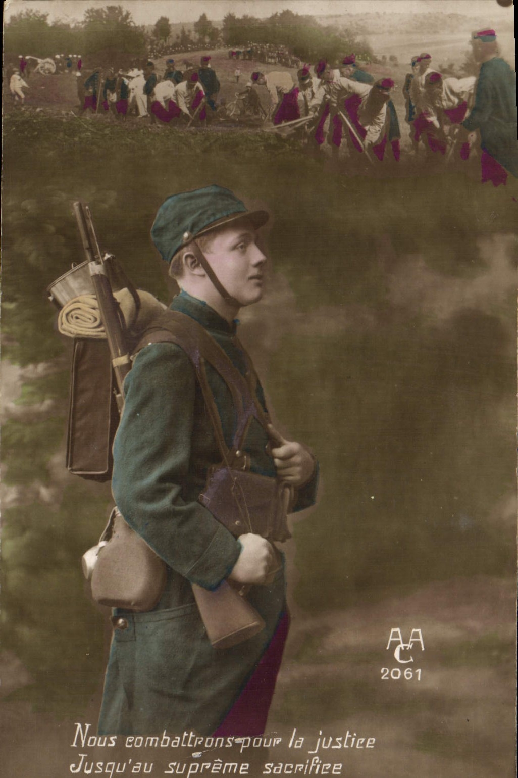 CPA Fantaisie Soldat Militaira 