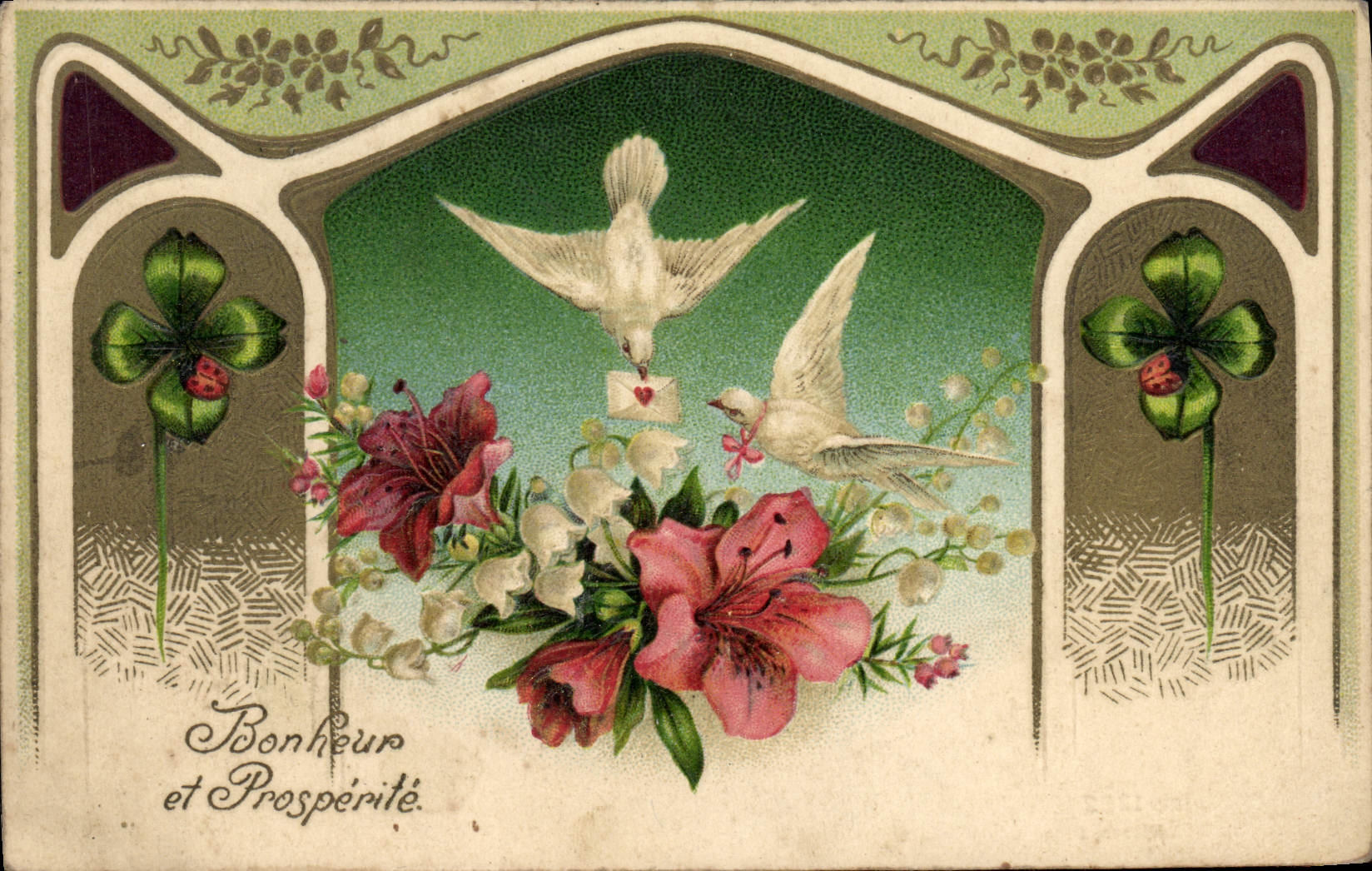 CPA Fantaisie Fleurs Colombes 