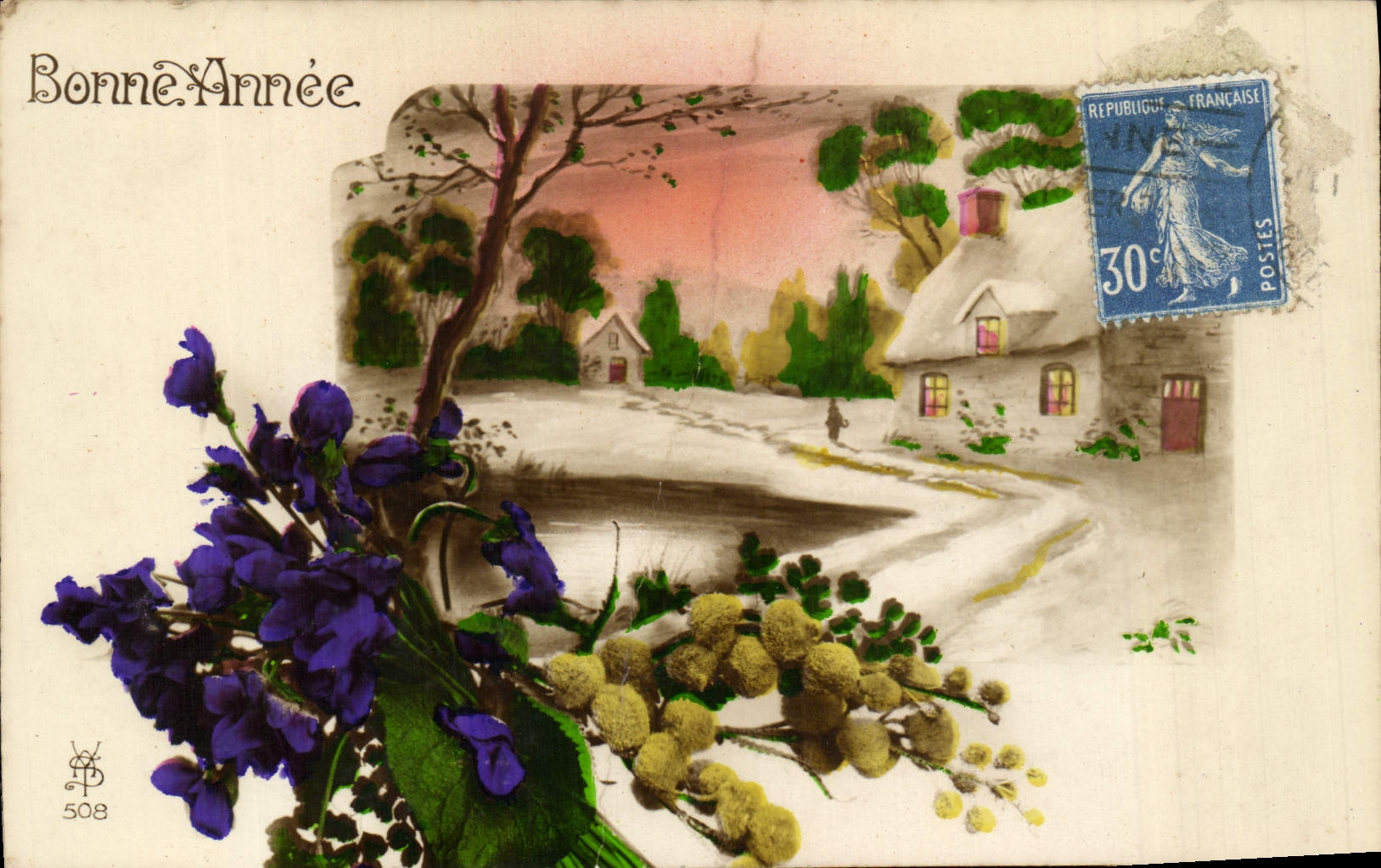 CPA Fantaisie Fleurs