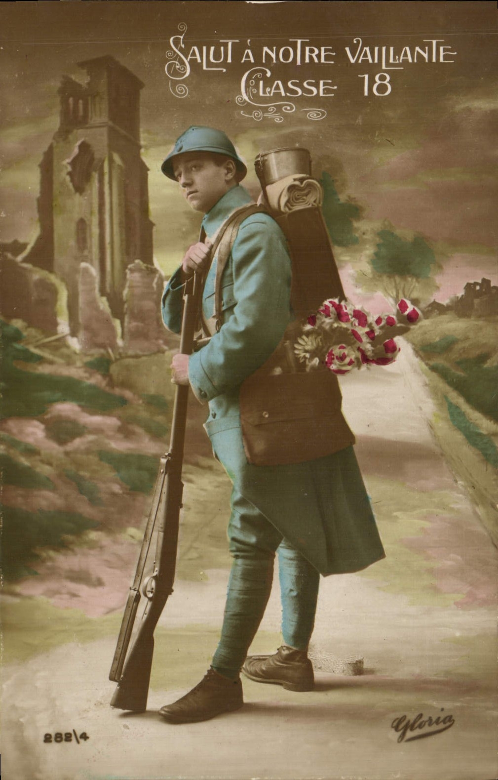 CPA Fantaisie Homme Soldat Militaria Poilu