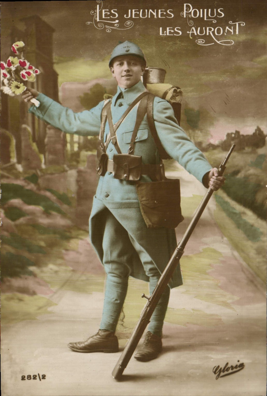 CPA Fantaisie Homme Soldat Militaria Poilu