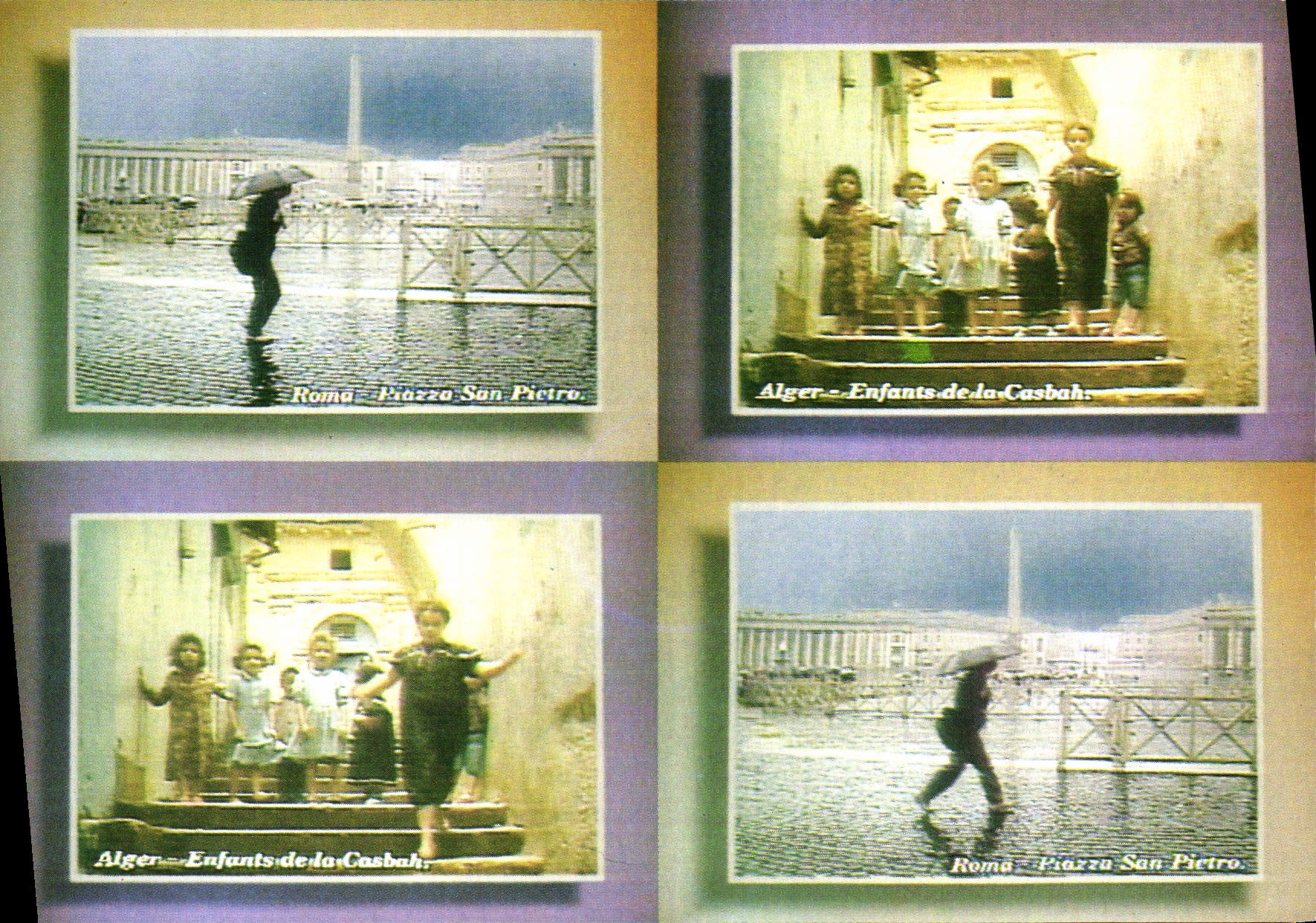 POSTAL MODERNA plaza San Pedro Cahen Huter Longuet de Roma