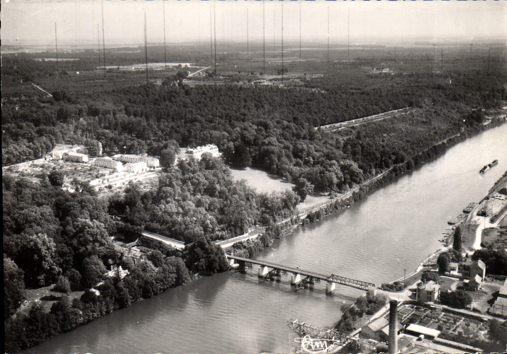 POSTAL MODERNA Ponthierry el Seine y el Pont del aire visto St de Sitted