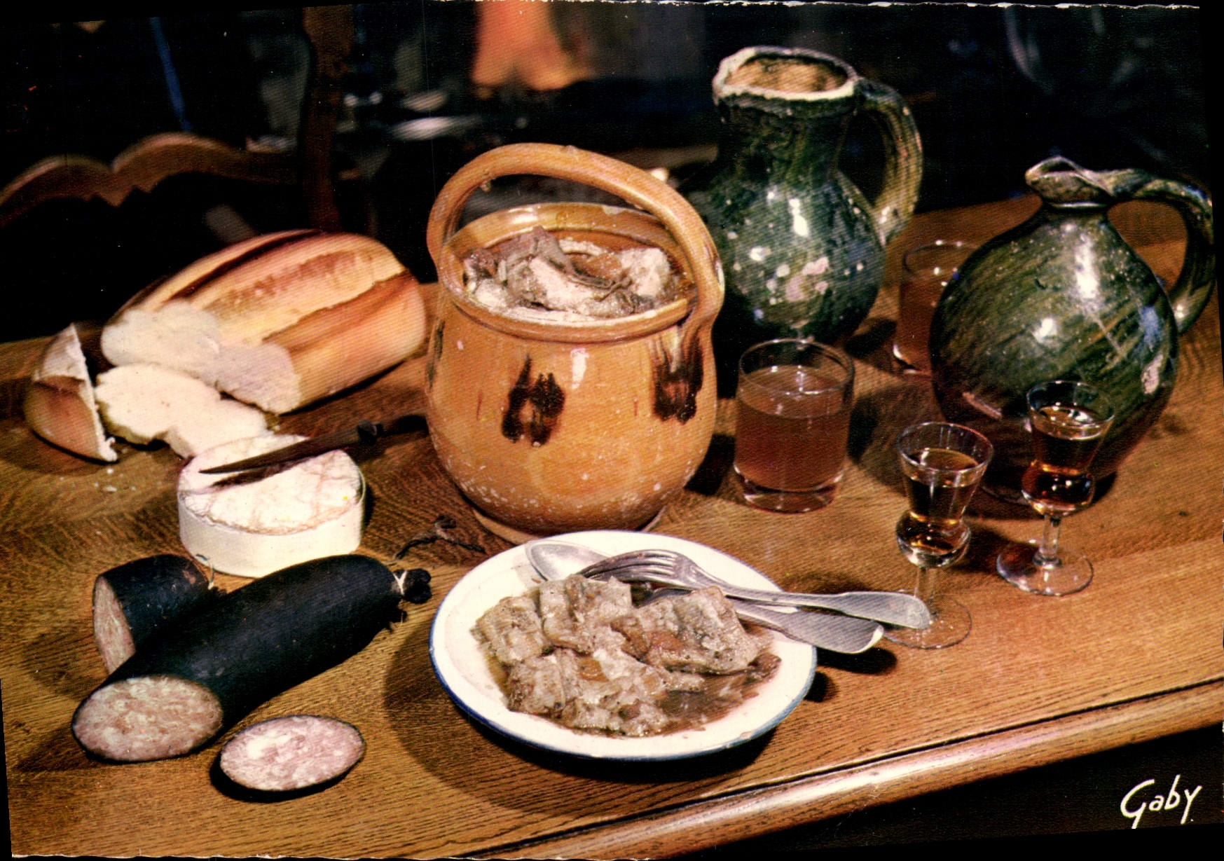 CPM La Normandie Gastronomique Tabel regionale