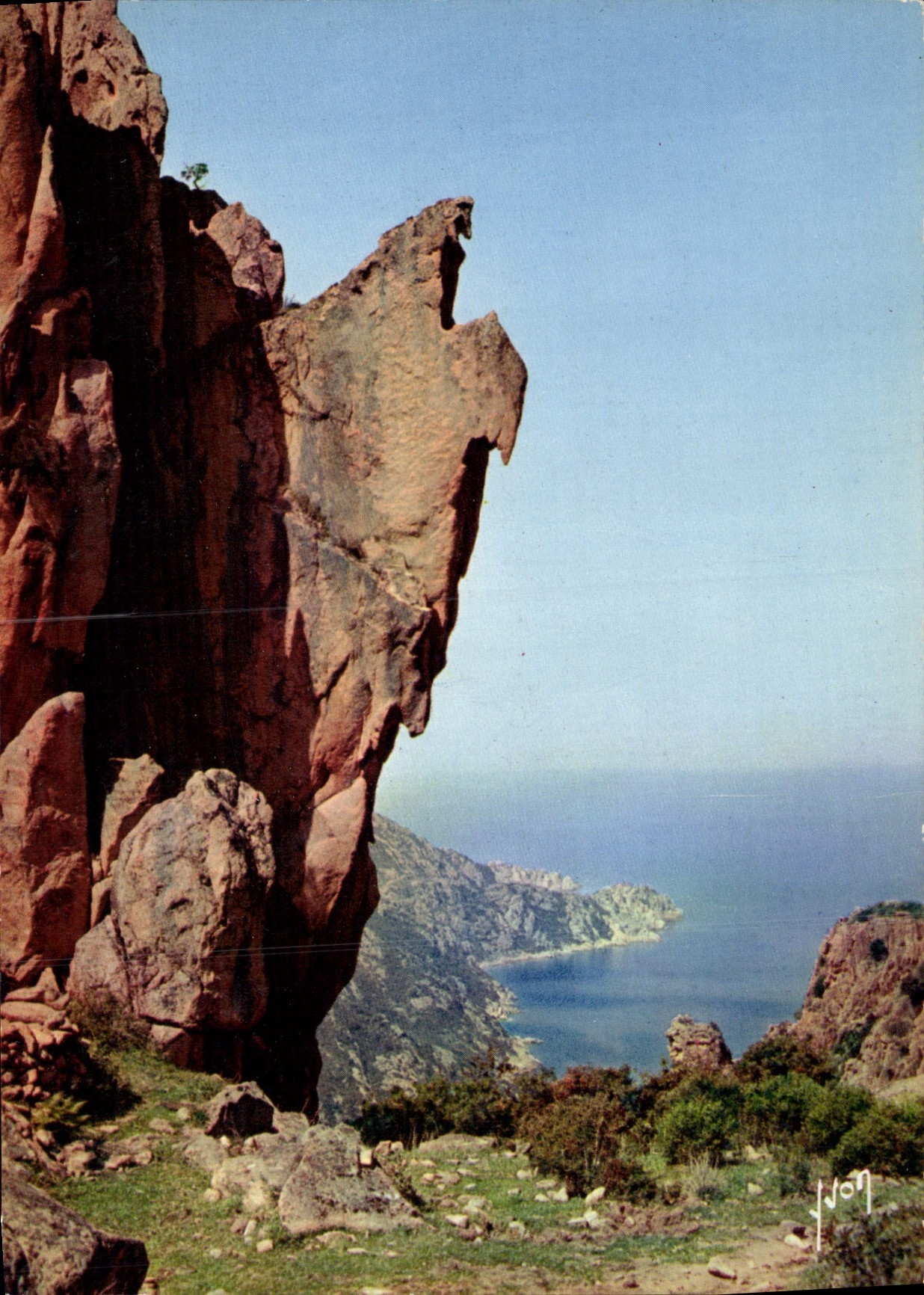 POSTAL MODERNA el corso de la belleza la cala destrozó la roca que soltaba de aguja