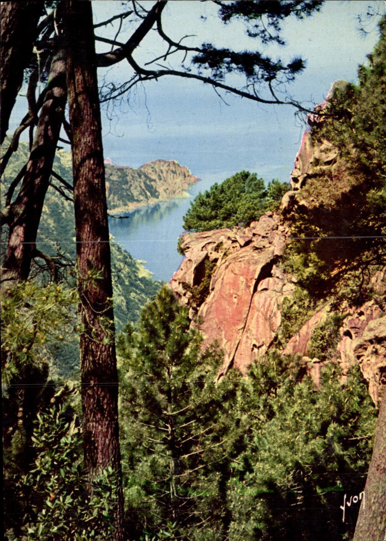 MODERN CARD the Creek Ravine frames splendid red rocks
