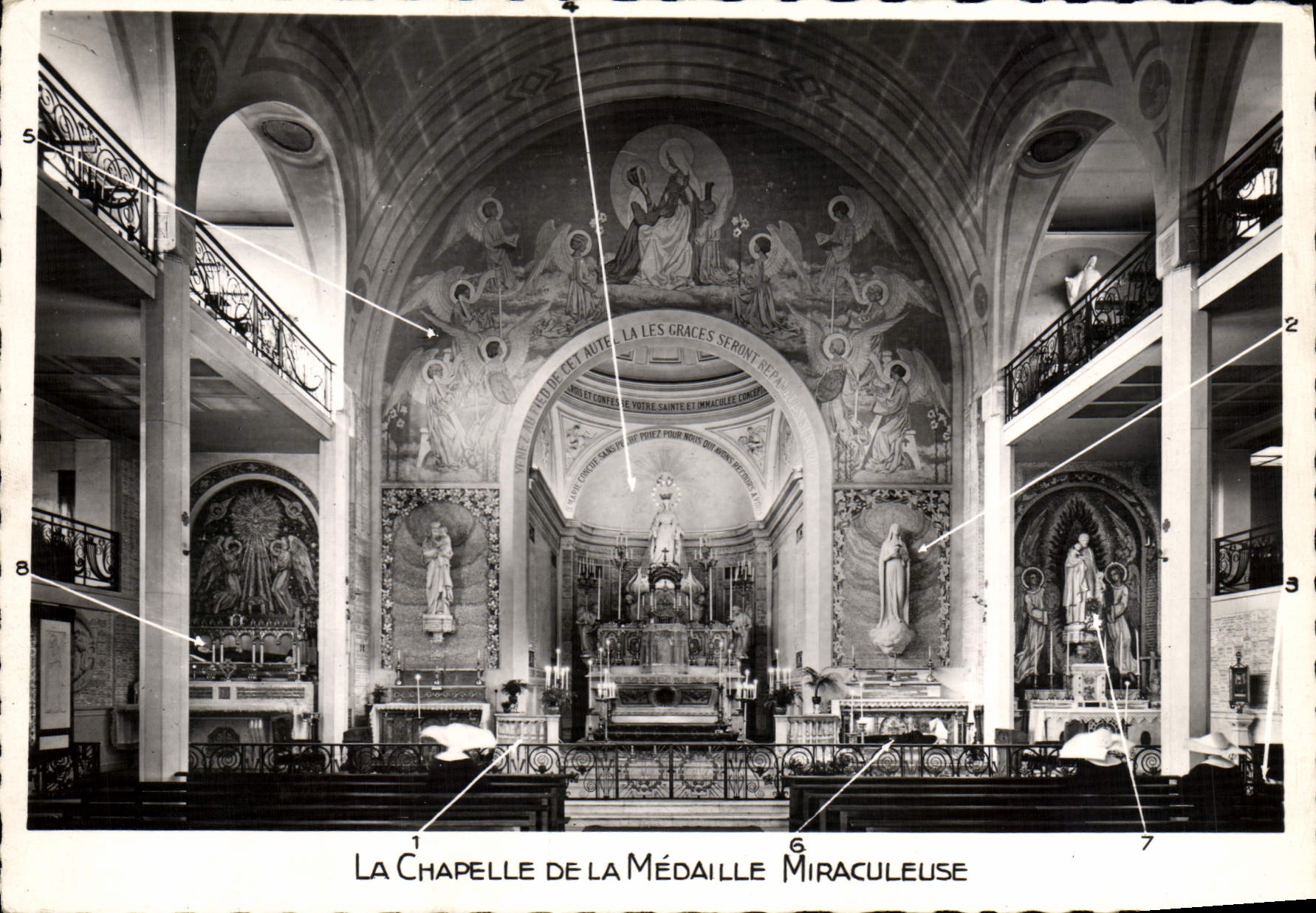 MODERN CARD La Chapelle Of the Miraculous Medal Paris