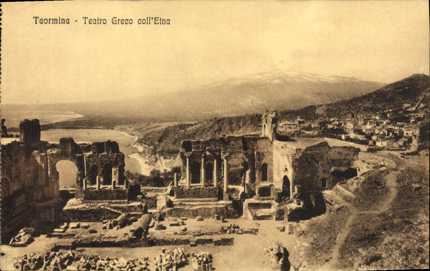 CPA Taormina Teatro Greco Coll Etna Volcan